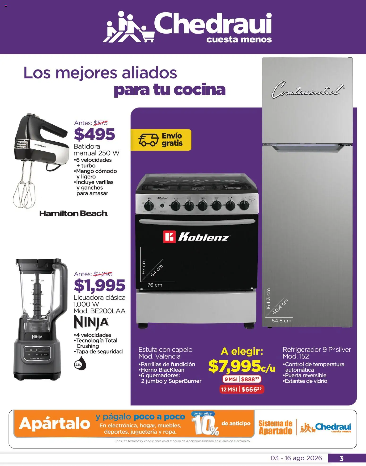 Nuevas ofertas de Chedraui válidas en toda la República Mexicana desde el 03/08/2026. ¡Encuentra las mejores ofertas en Chedraui folleto Por Ti ofertones! | Página: 3