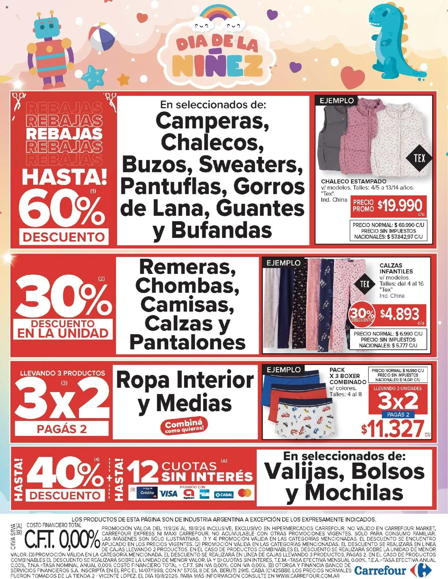 Carrefour ofertas │ válido desde el 11/08/2026 | Página: 22 | Productos: Sobre, Ropa, Chaleco, Guantes