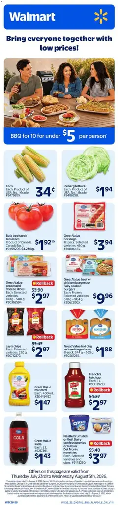 Preview of Walmart weekly flyer from shop Walmart valid from Jul 30, 2026