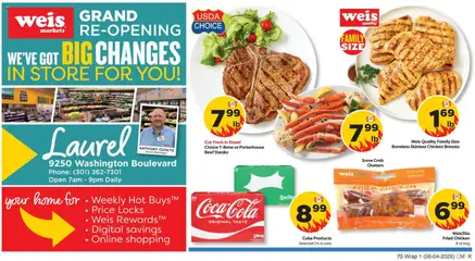 Preview of Weis weekly ads valid from 04.06.2026