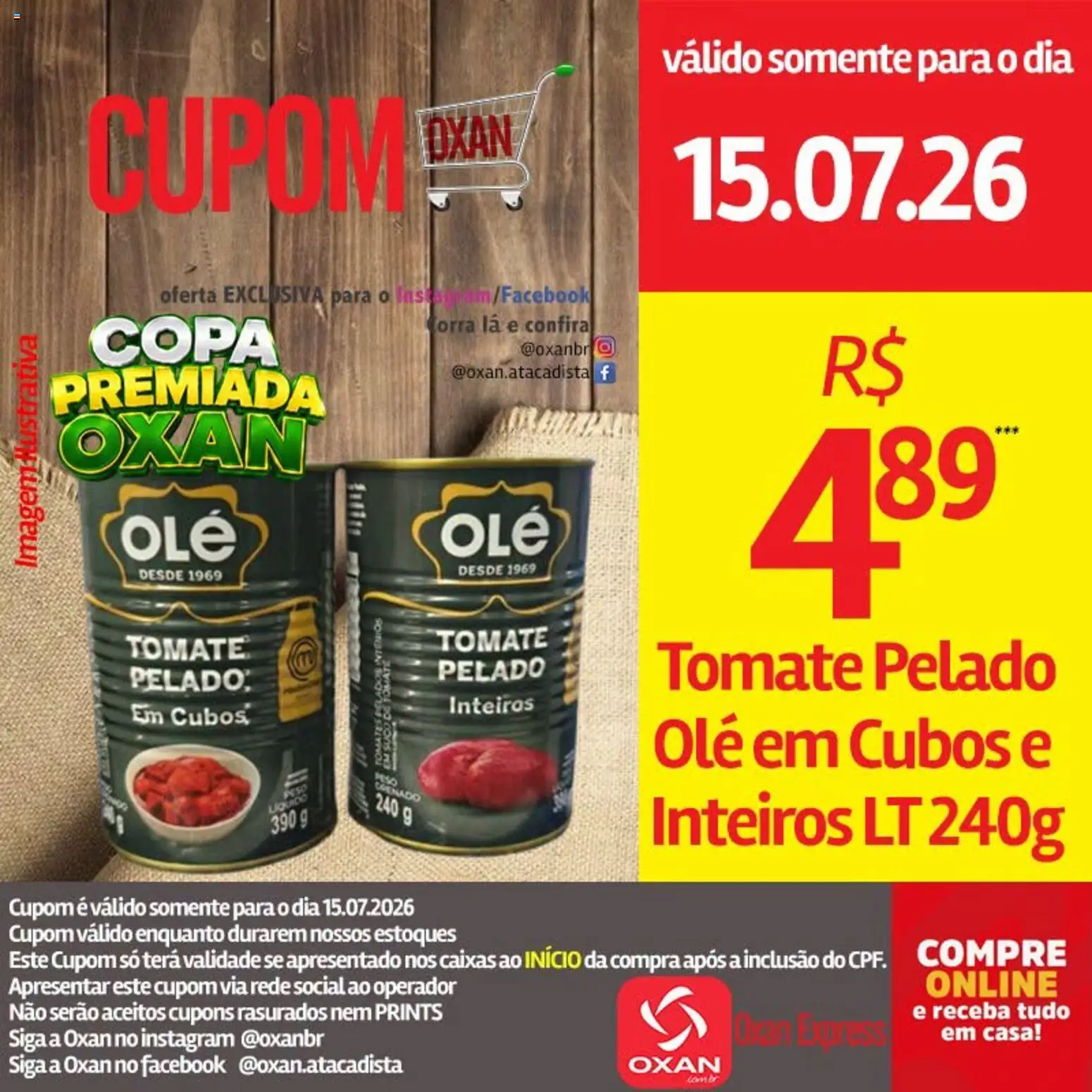 Oxan Atacadista Folheto - válido de 15/07/2026 | Página: 1 | Produtos: Suco, Copa