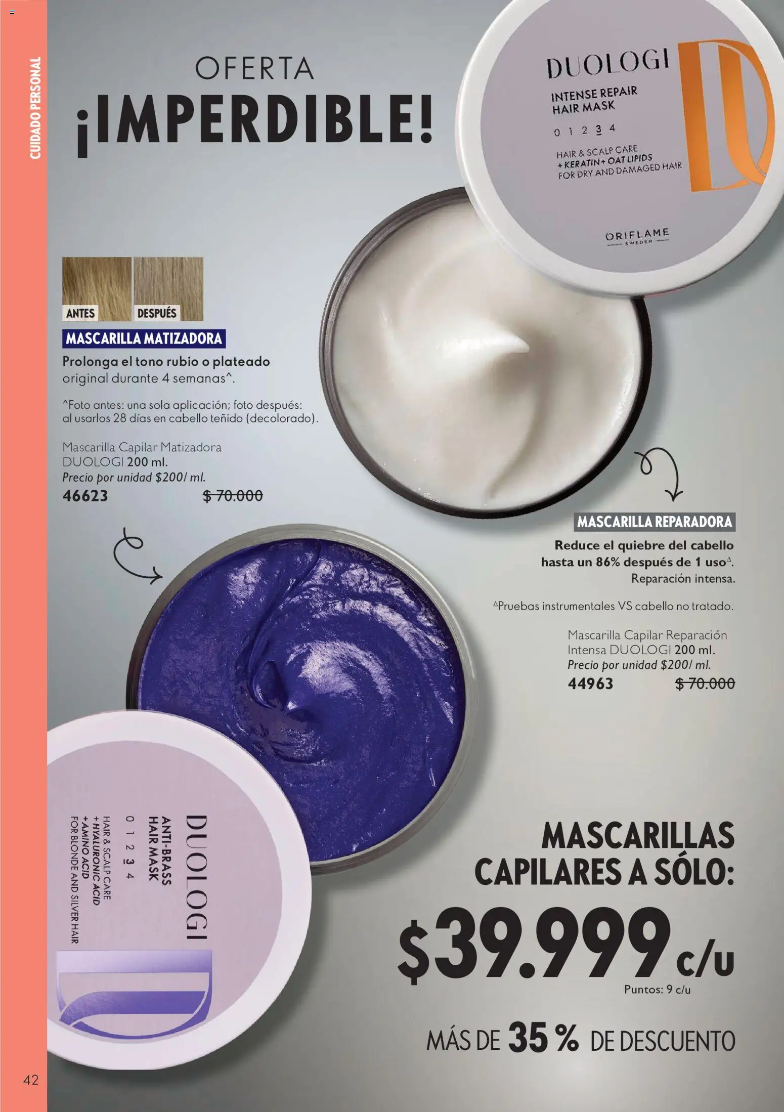 Oriflame revista - valida desde el 01/08/2026 | Página: 42 | Productos: Mascarilla