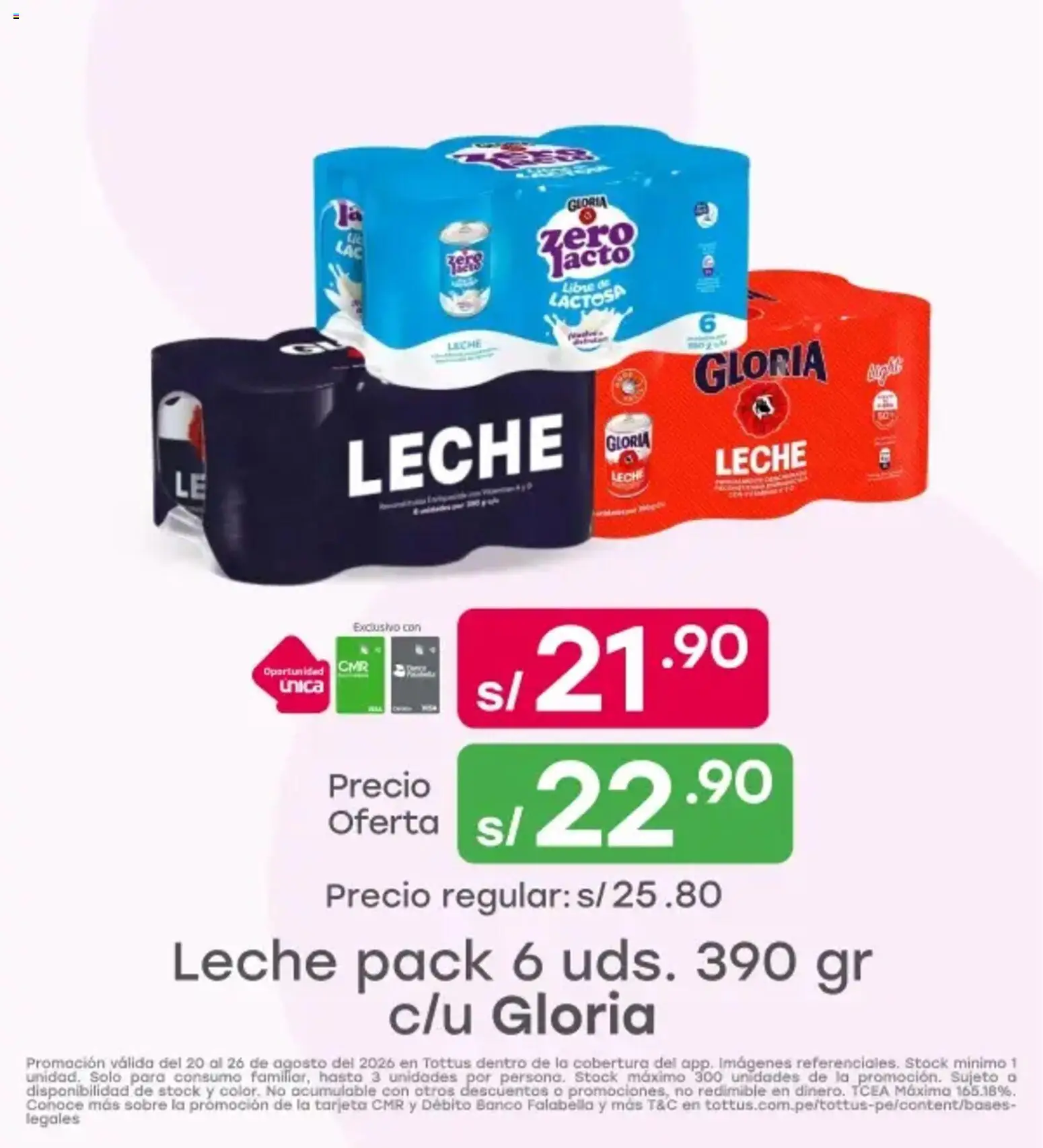 Catálogo Tottus válido desde 20/08/2026 | Página: 2 | Productos: Leche