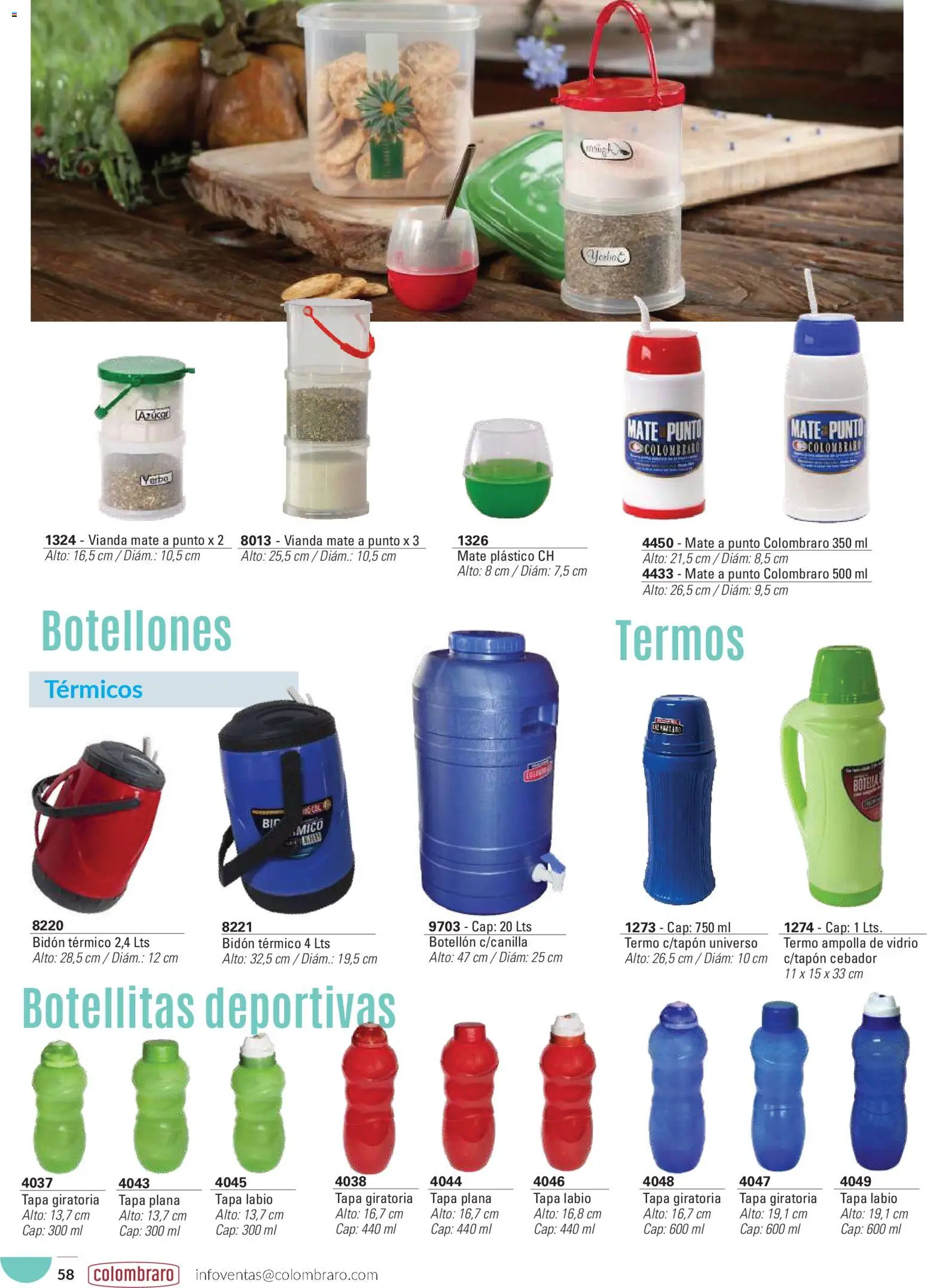 Colombraro catálogo │ válido desde el 26.01.2026 | Página: 58 | Productos: Mate, Termo, Bidón, Yerba