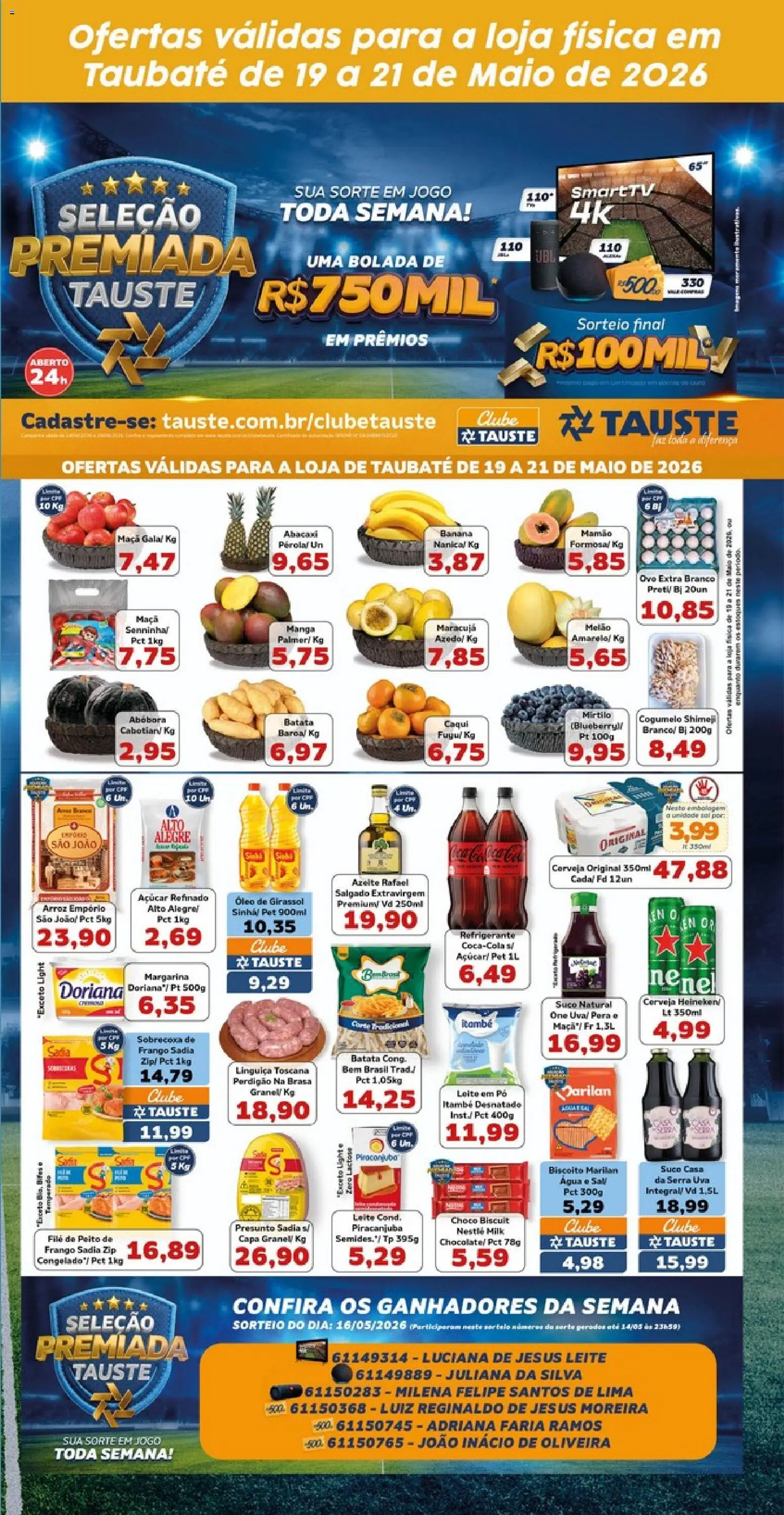 Tauste Folheto - válido de 19.05.2026 | Página: 2 | Produtos: Biscoito, Doriana, Cerveja, Pá