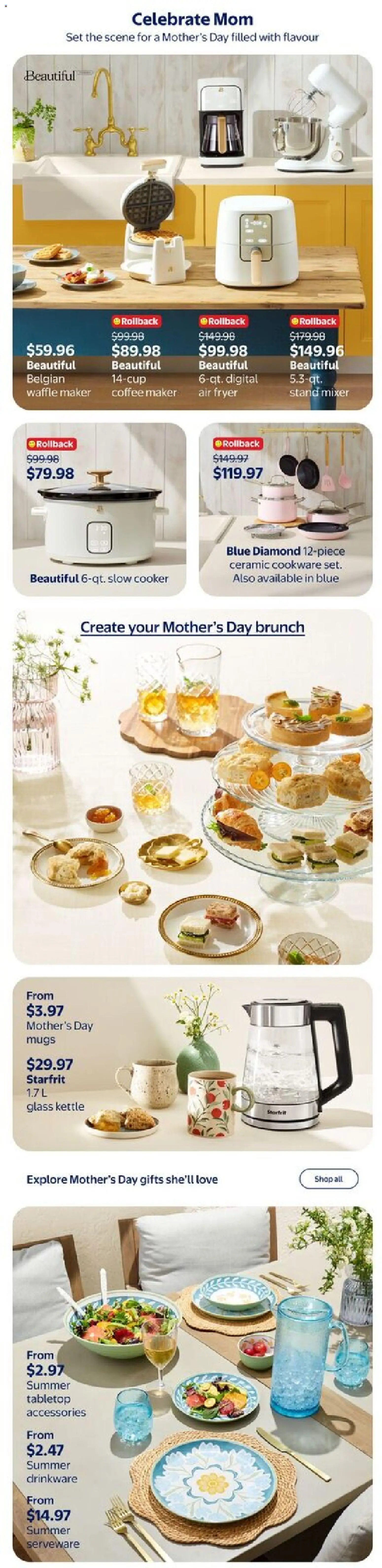 Walmart flyer valid from 30.04.2026 | Page: 13 | Products: Coffee maker, Fryer, Cooker, Coffee
