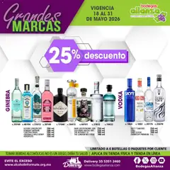 Vista previa de Bodegas Alianza catálogo Grandes Marcas, nuevo folleto de la tienda, válido en México a partir del 18.05.2026 | Página: 6 | Productos: Gin, Ginebra, Vodka