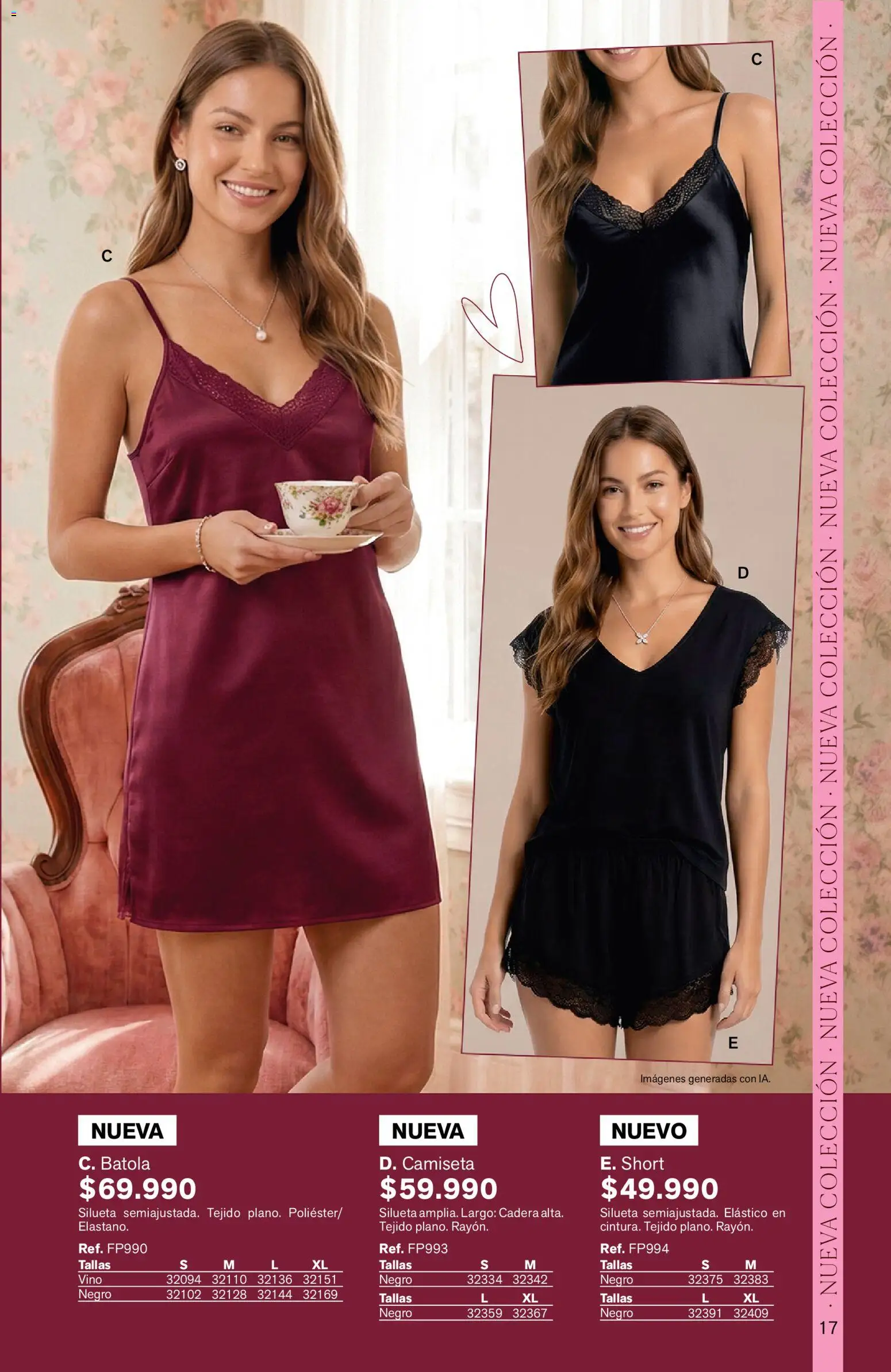 Leonisa revista - valida desde el 24/08/2026 | Página: 17 | Productos: Short, Camiseta, Vino