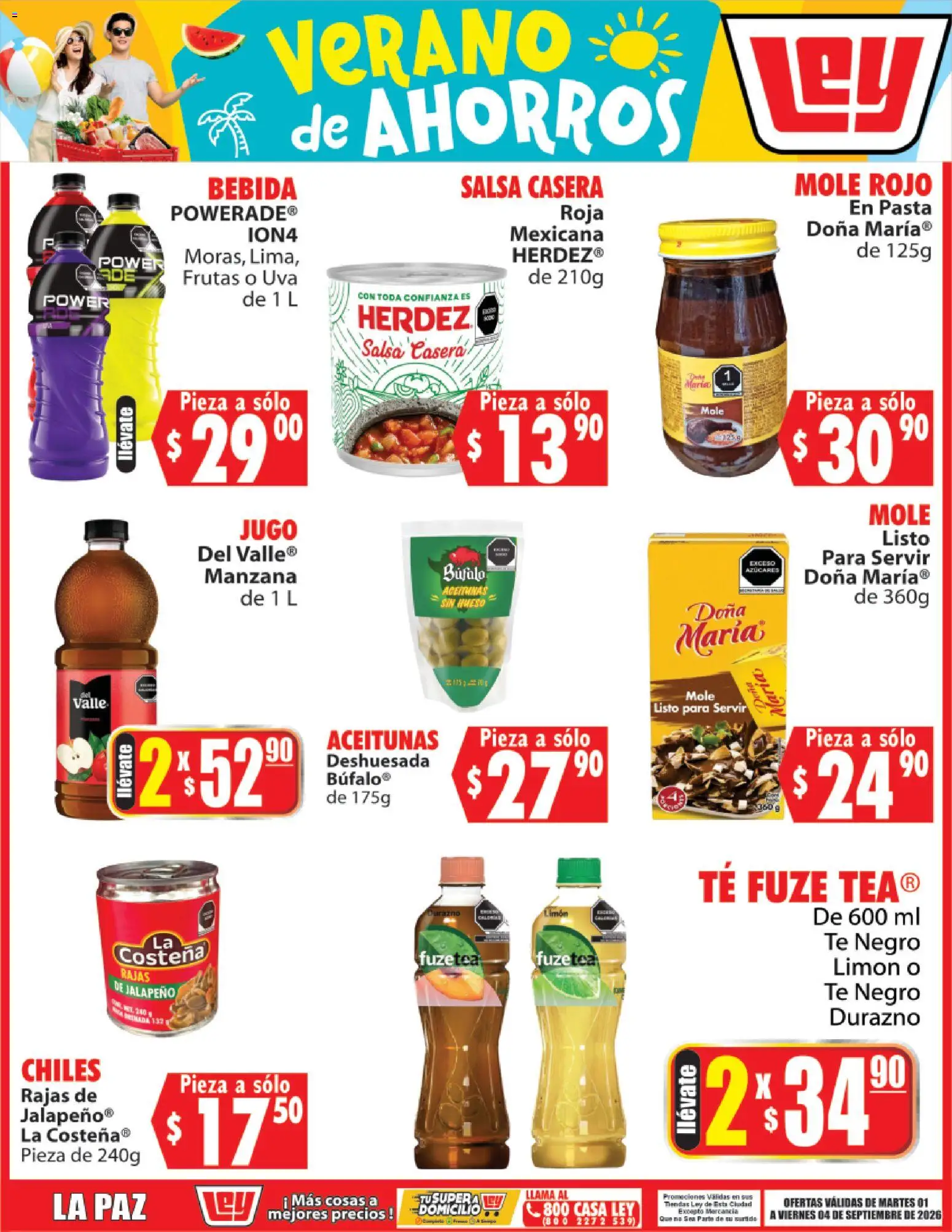 Nuevas ofertas de Casa Ley válidas en toda la República Mexicana desde el 01/09/2026. ¡Encuentra las mejores ofertas en Casa Ley folleto Verano de ahorros! | Página: 3 | Productos: Manzana, Limón, Jugo, Pasta