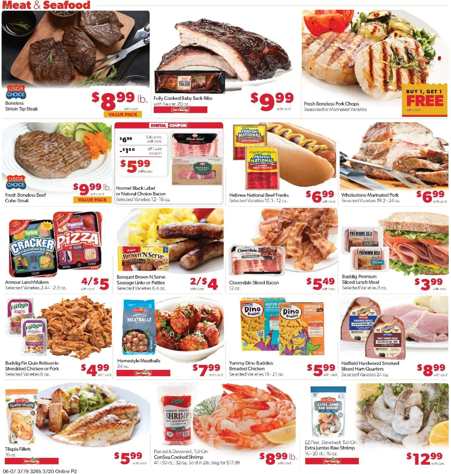 Family Fare Weekly Ad - NE - valid from 07.06.2026 | Page: 6 | Products: Ham, Pork, Sugar, Sausage