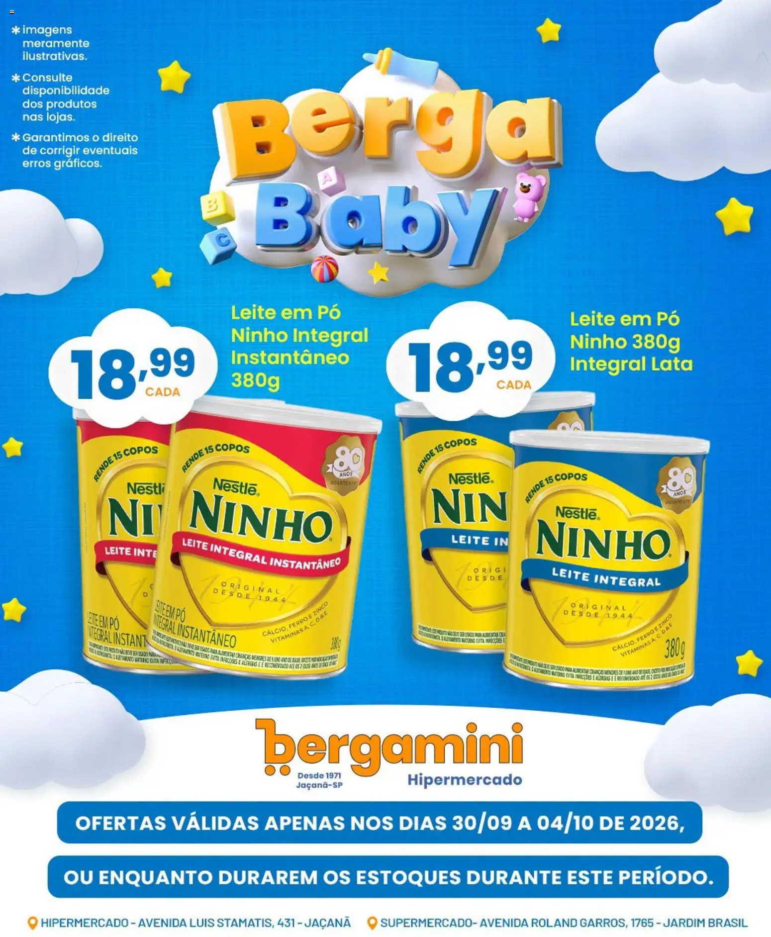 Supermercado Bergamini Folheto - válido de 30/09/2026 | Página: 1