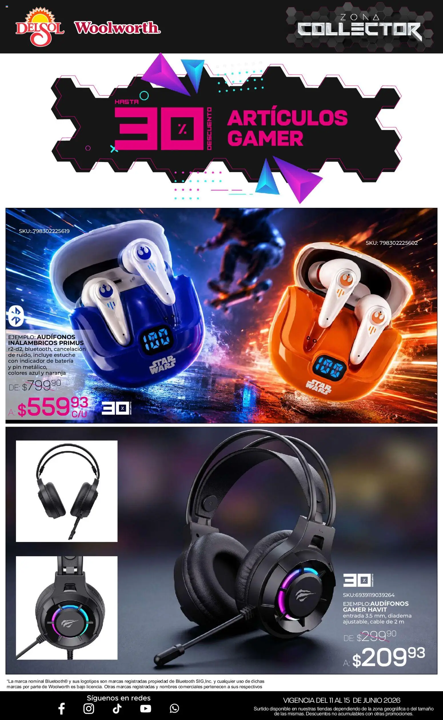 Nuevas ofertas de Del Sol y Woolworth válidas en toda la República Mexicana desde el 11.06.2026. ¡Encuentra las mejores ofertas en Del Sol y Woolworth katalog Zona Collector! | Página: 8