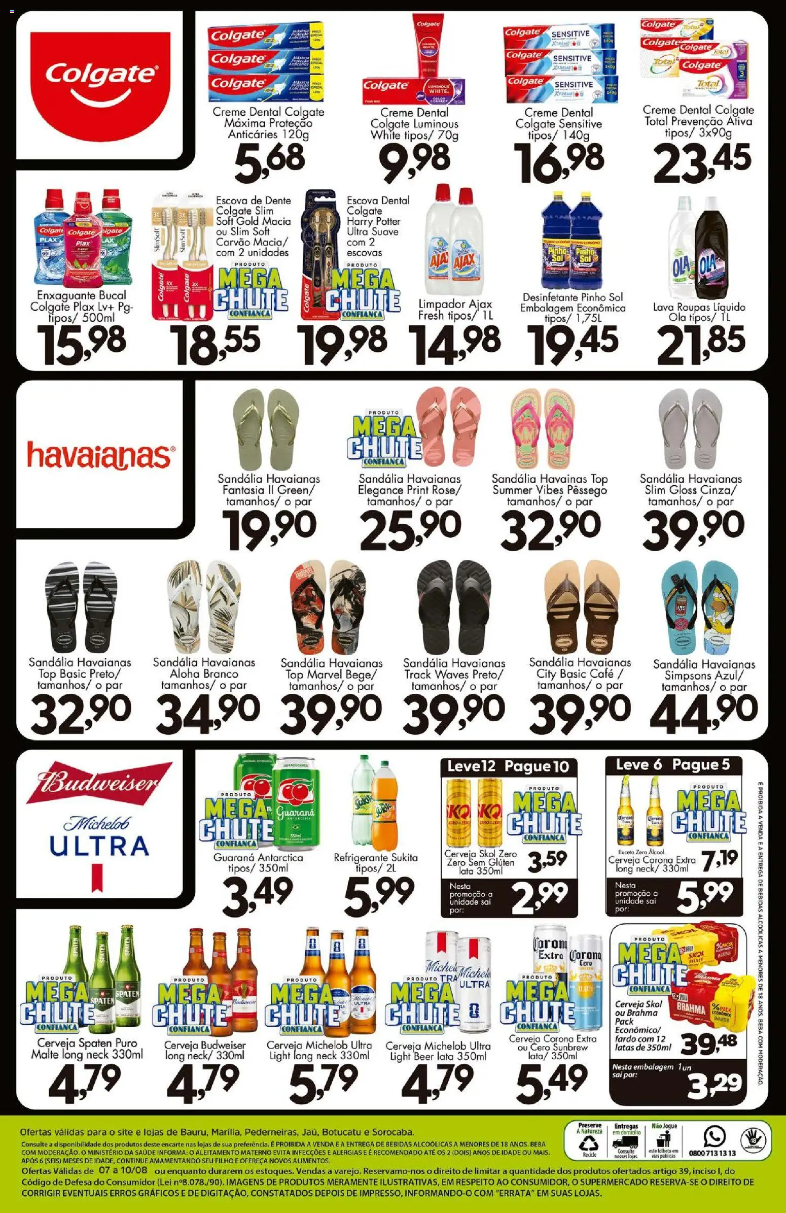 Confiança Folheto - válido de 07/08/2026 | Página: 9 | Produtos: Guaraná, Enxaguante bucal, Bebidas, Refrigerante