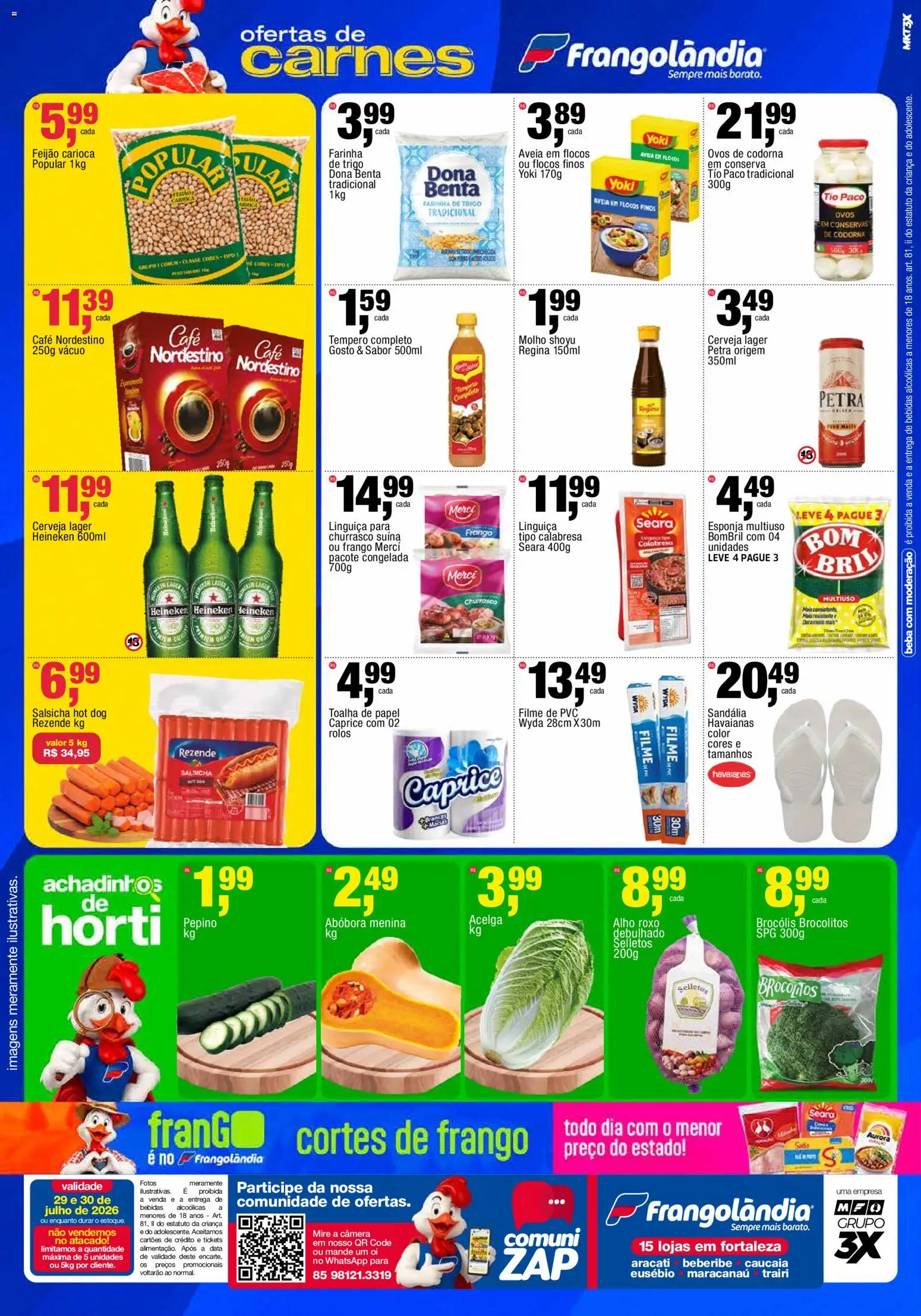 Frangolândia Folheto - válido de 29/07/2026 | Página: 2 | Produtos: Feijão, Esponja, Farinha de trigo, Frango