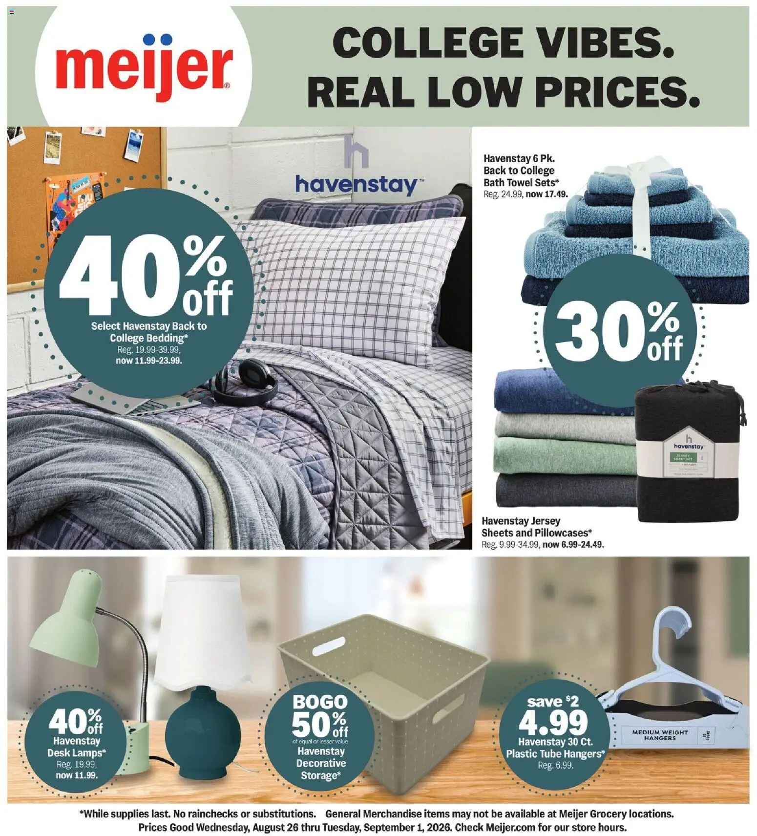 Meijer College Vibes Real Low Prices. - valid from 08/26/2026 | Page: 1