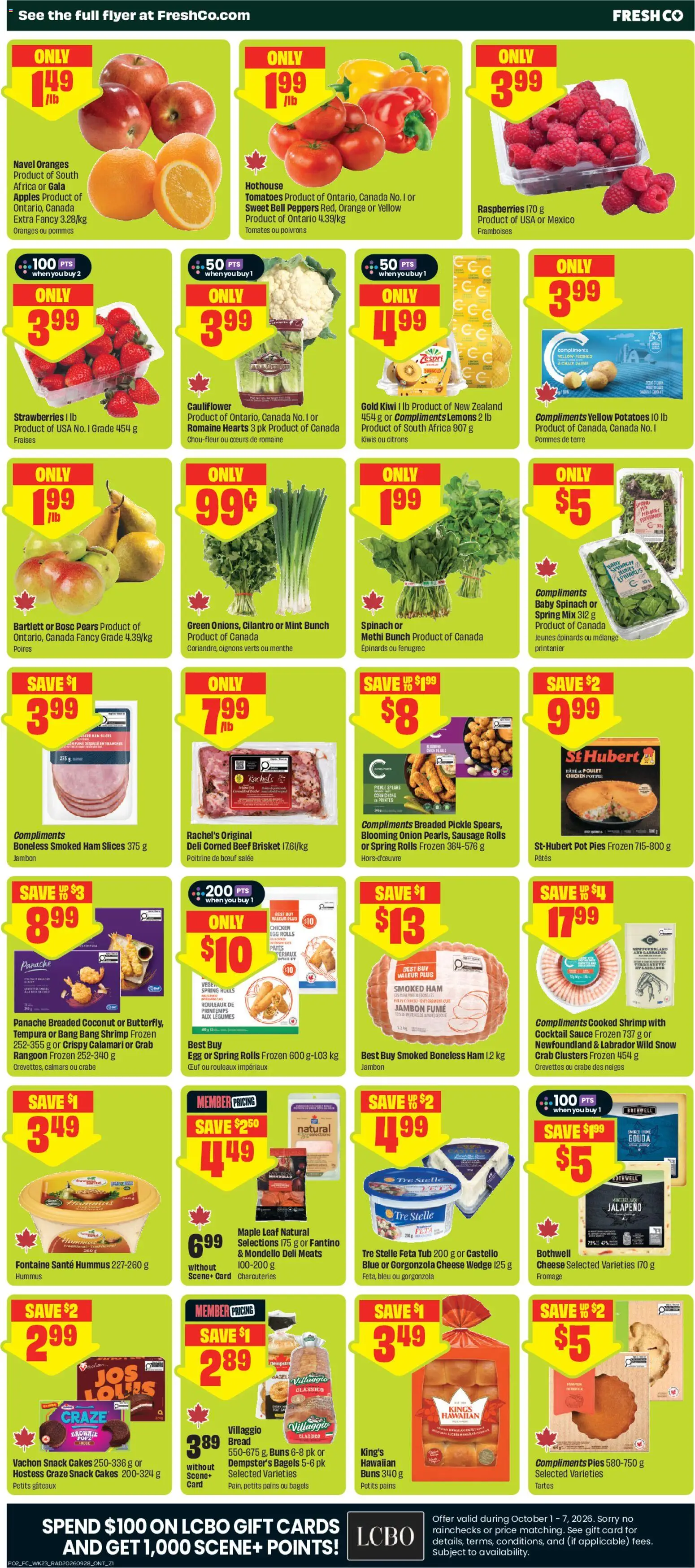FreshCo flyer valid from Oct 1, 2026 | Page: 3