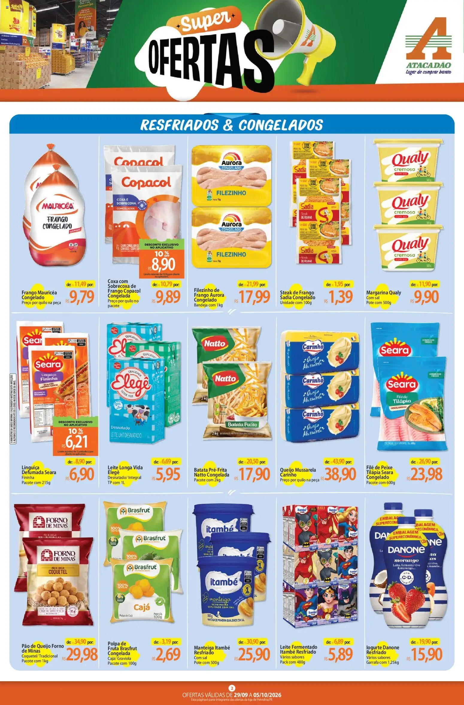 Atacadão Folheto - válido de 29/09/2026 | Página: 2 | Produtos: Forno, Filé de peixe, Peixe, Pão de queijo
