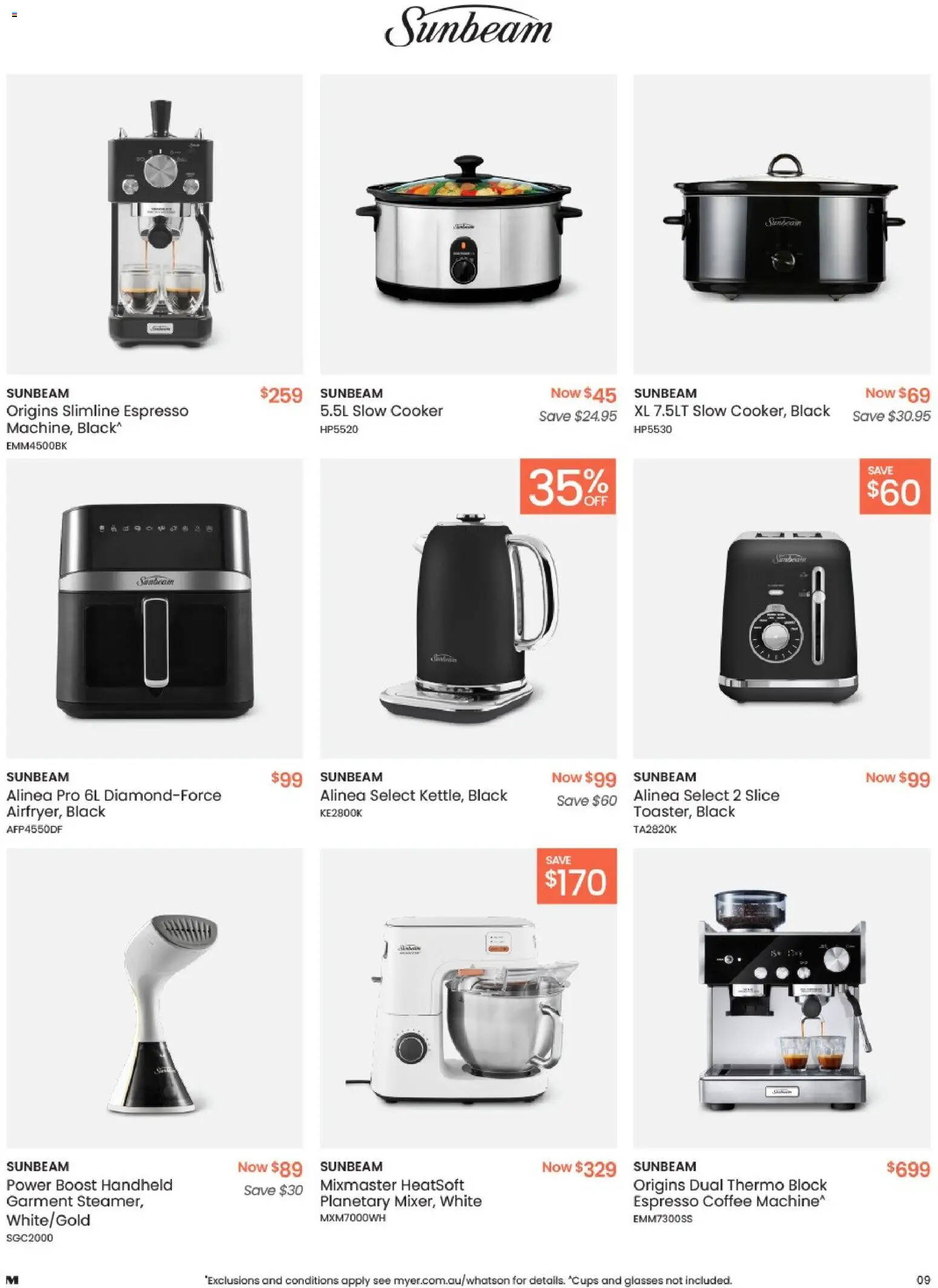 Myer catalogue - valid from 01.06.2026 | Page: 9 | Products: Cups, Coffee, Glasses, Slow cooker