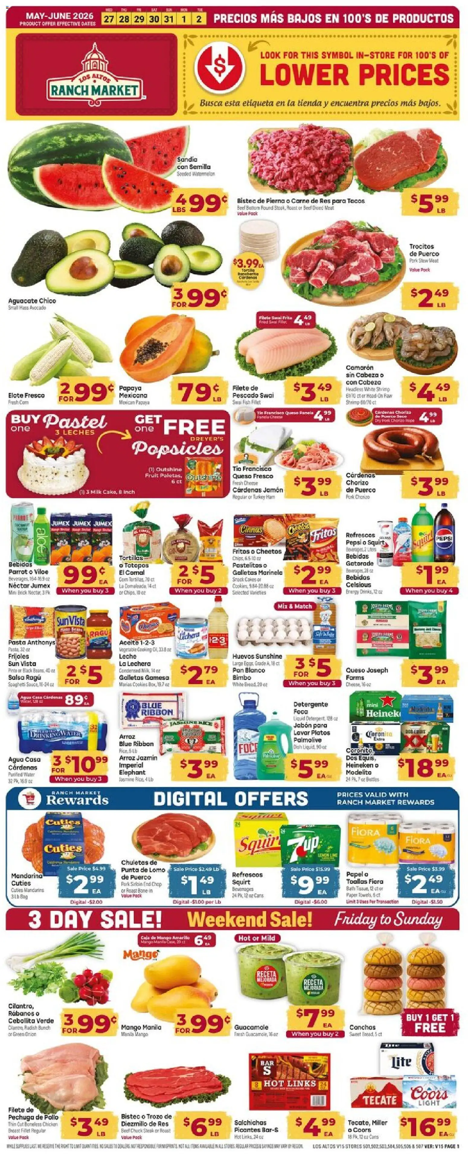 Cardenas Weekly Ad - AZ - valid from 27.05.2026 | Page: 1 | Products: Bath, Ham, Water, Bag