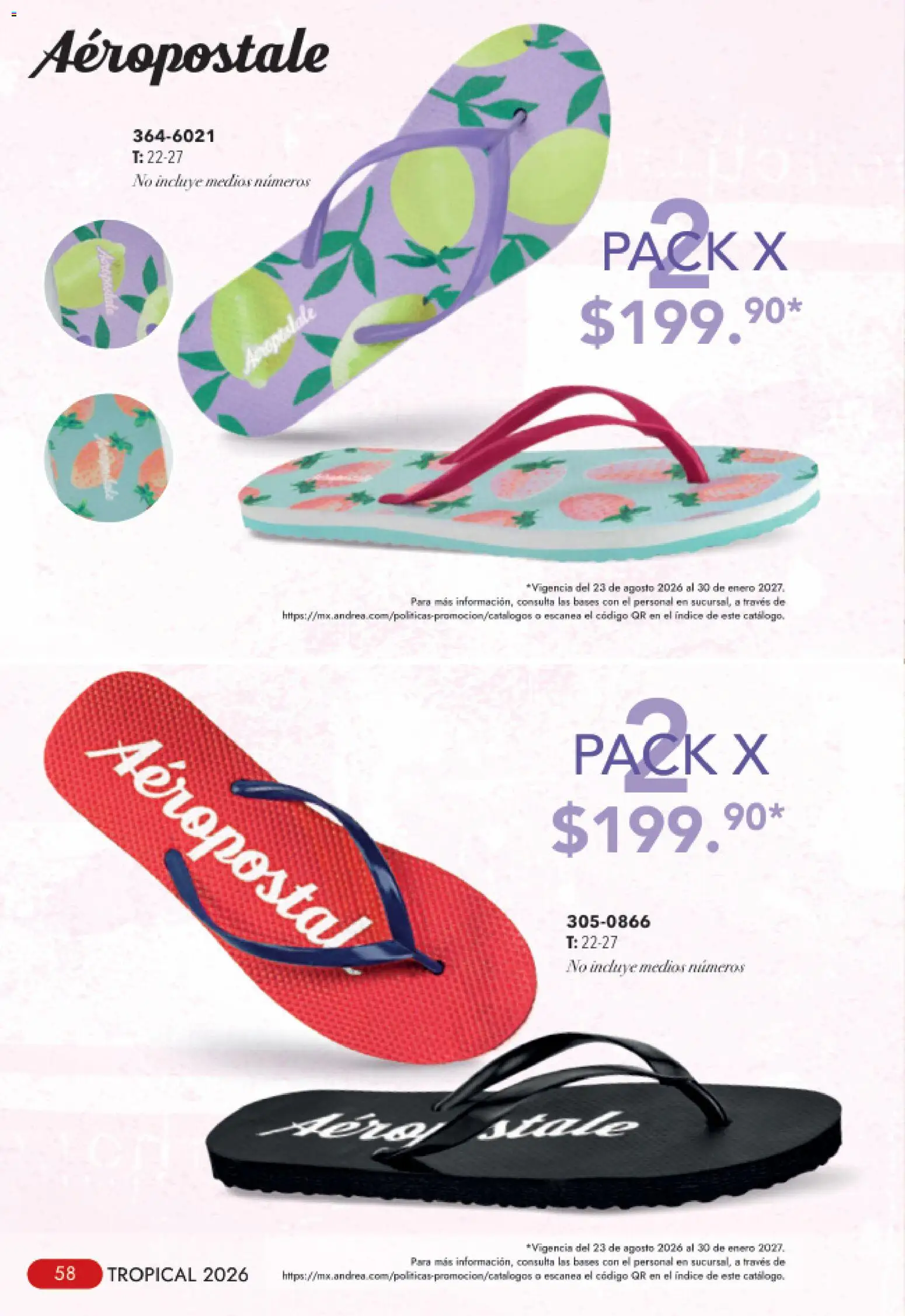 Nuevas ofertas de Andrea válidas en toda la República Mexicana desde el 23/08/2026. ¡Encuentra las mejores ofertas en Andrea catálogo Tropical! | Página: 58