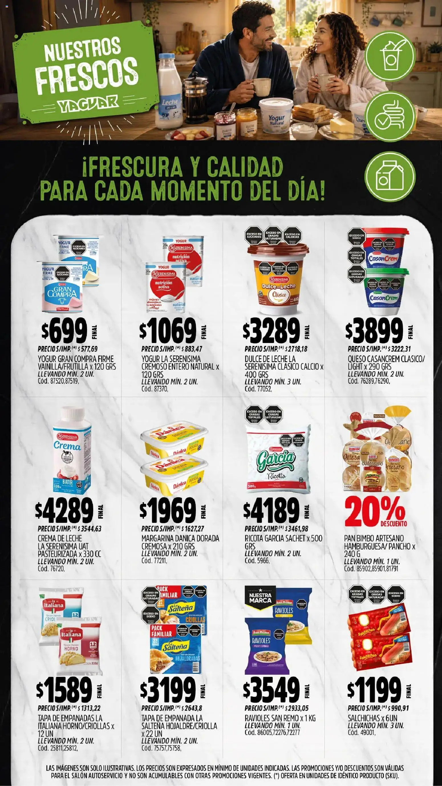 Yaguar - Oferta Semanal Trelew │ válido desde el 31/08/2026 | Página: 10 | Productos: Dulce de leche, Ricota, Leche, Margarina