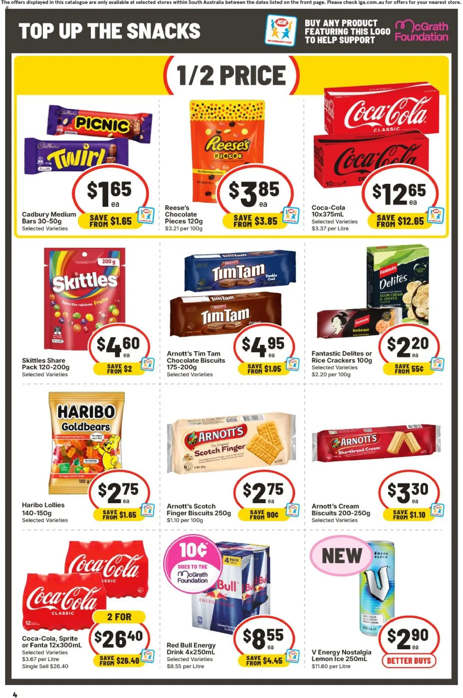 IGA catalogue - valid from 23/09/2026 | Page: 4 | Products: Energy drink, Salt, Red Bull, Bag