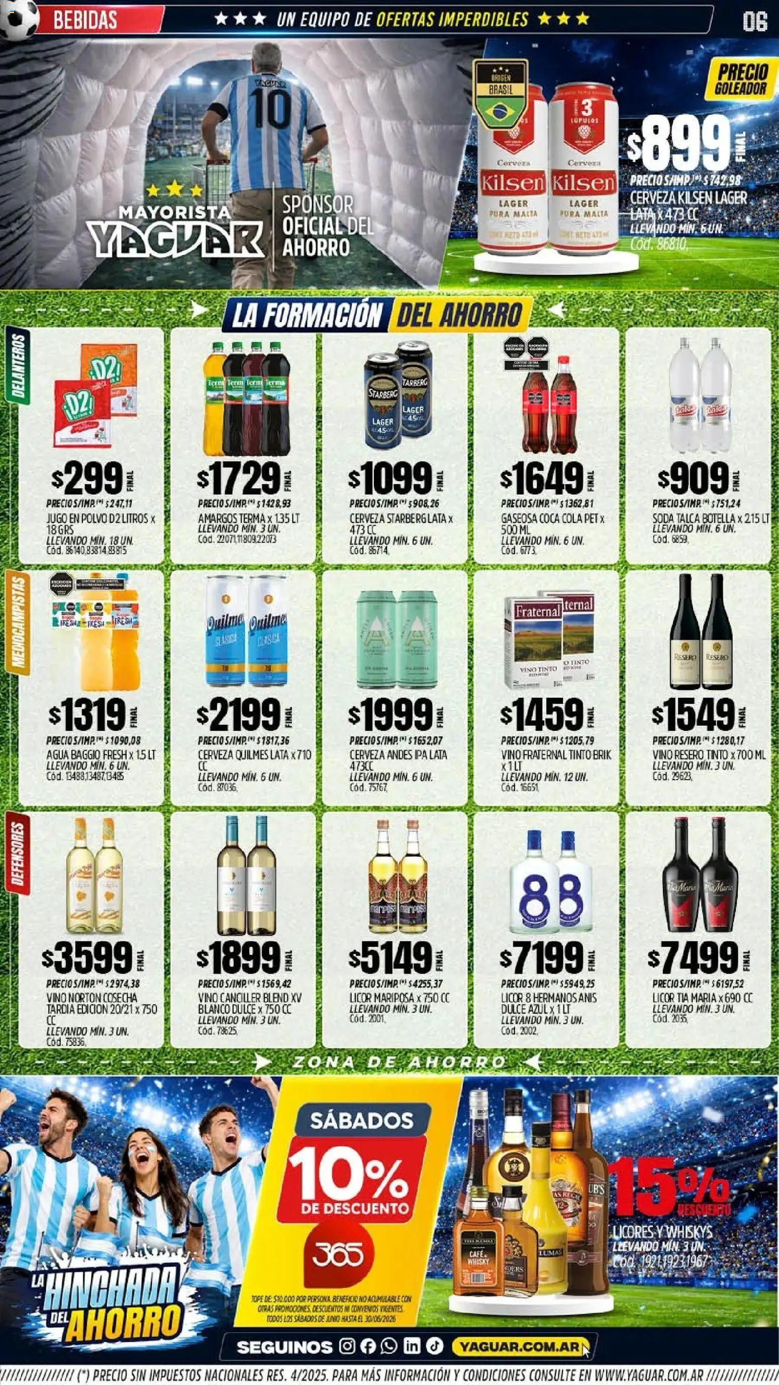 Yaguar - Oferta Semanal San Juan │ válido desde el 01.06.2026 | Página: 6 | Productos: Whisky, Soda, Jugo, Vino