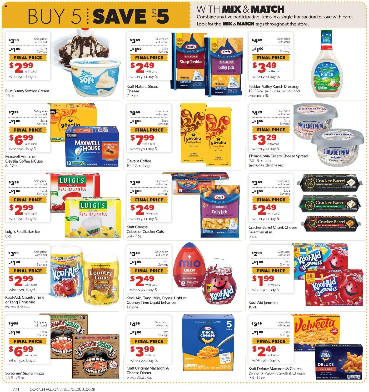 Family Fare Weekly Ad - MI - valid from 06/28/2026 | Page: 4 | Products: Cheese, Coffee, Ice cream, Avocado