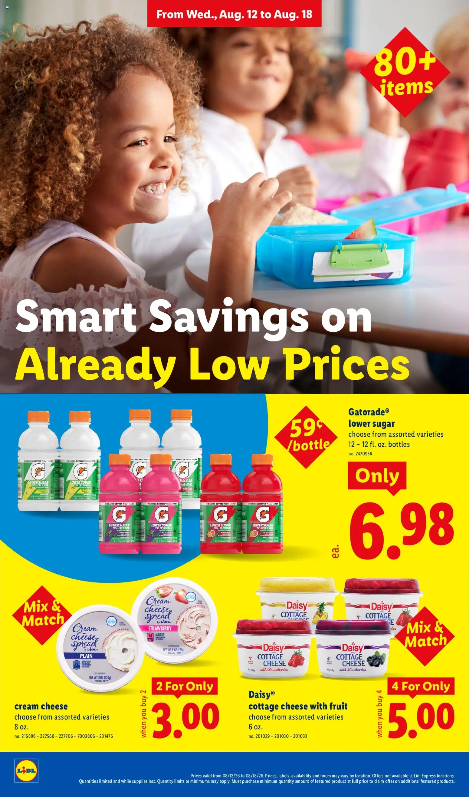 Lidl Weekly Ad - valid from 08/12/2026 | Page: 12 | Products: Spread, Cottage cheese, Water, Blueberries