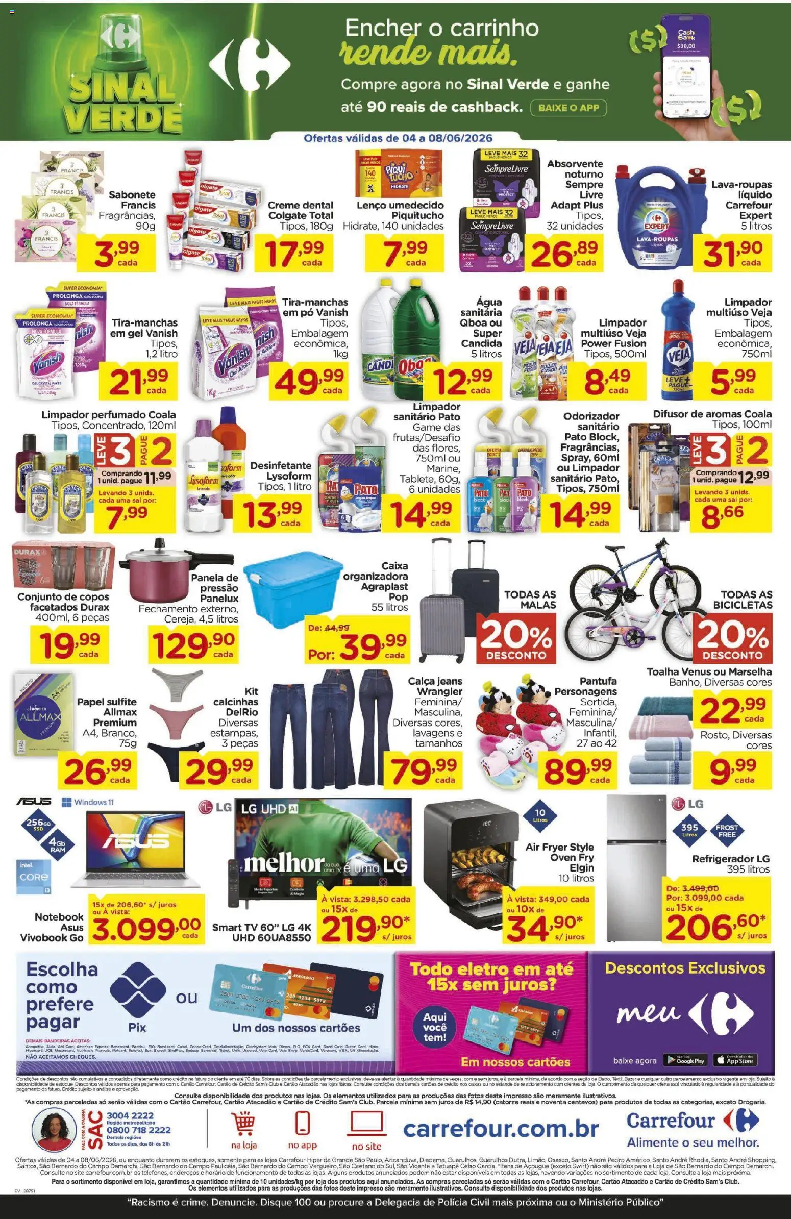 Carrefour Folheto - válido de 04.06.2026 | Página: 3 | Produtos: Notebook, Panela, Air fryer, Caixa