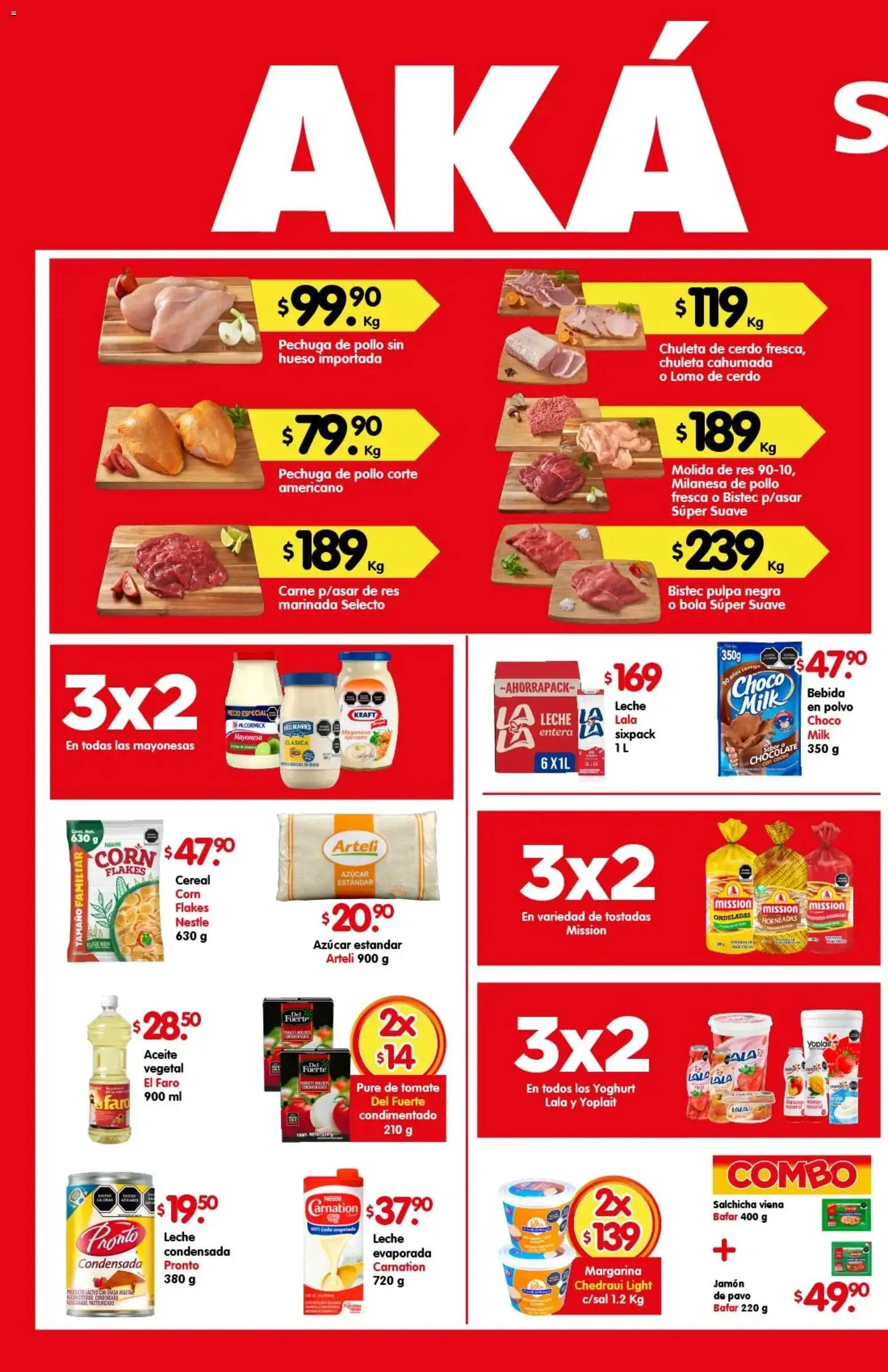 Nuevas ofertas de Arteli válidas en toda la República Mexicana desde el 06/07/2026. ¡Encuentra las mejores ofertas en Arteli folleto Aká Super Bodega! | Página: 1 | Productos: Pollo, Aceite, Jamón, Cerdo