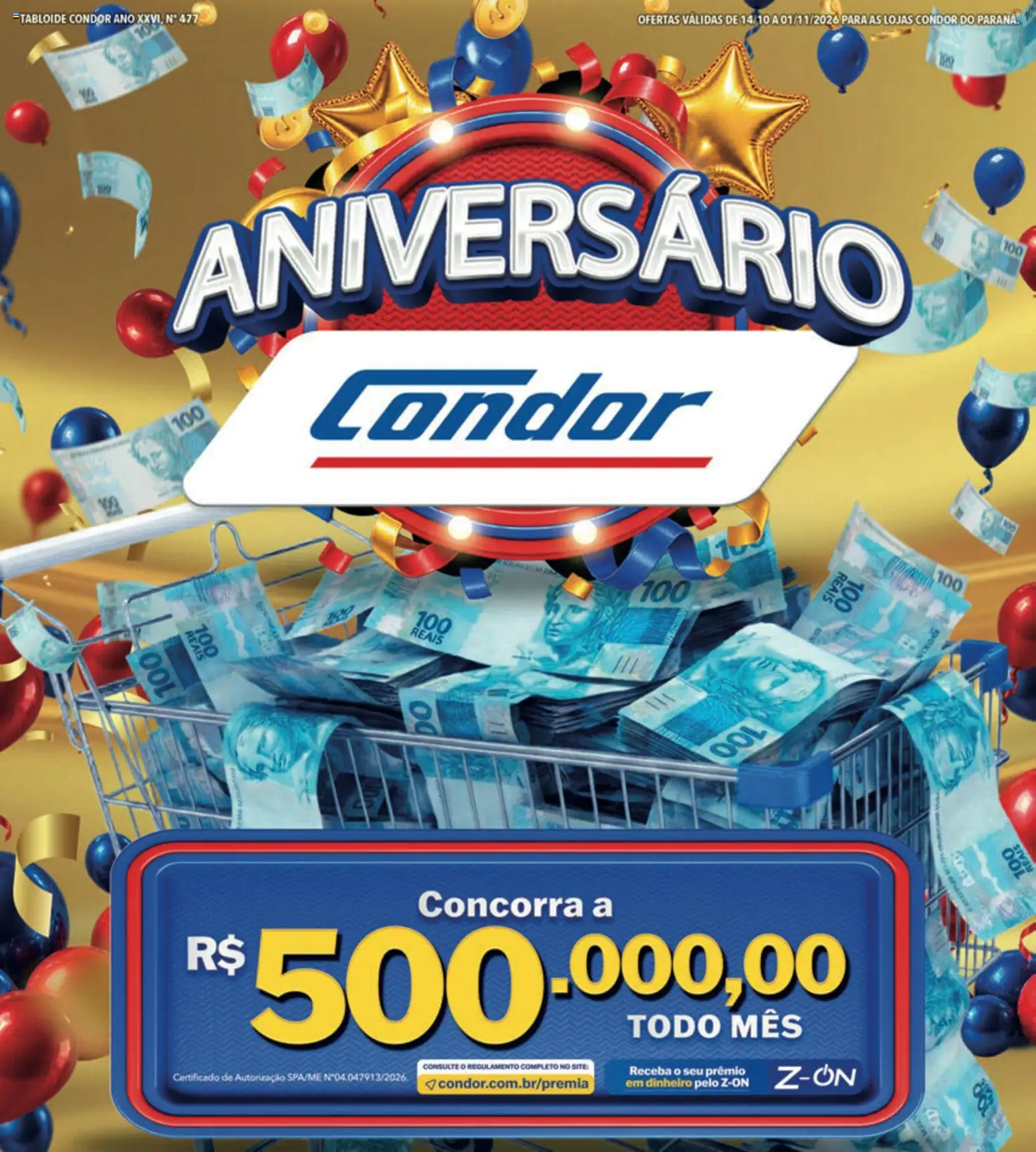 Supermercados Condor Folheto - válido de 14/10/2026 | Página: 1