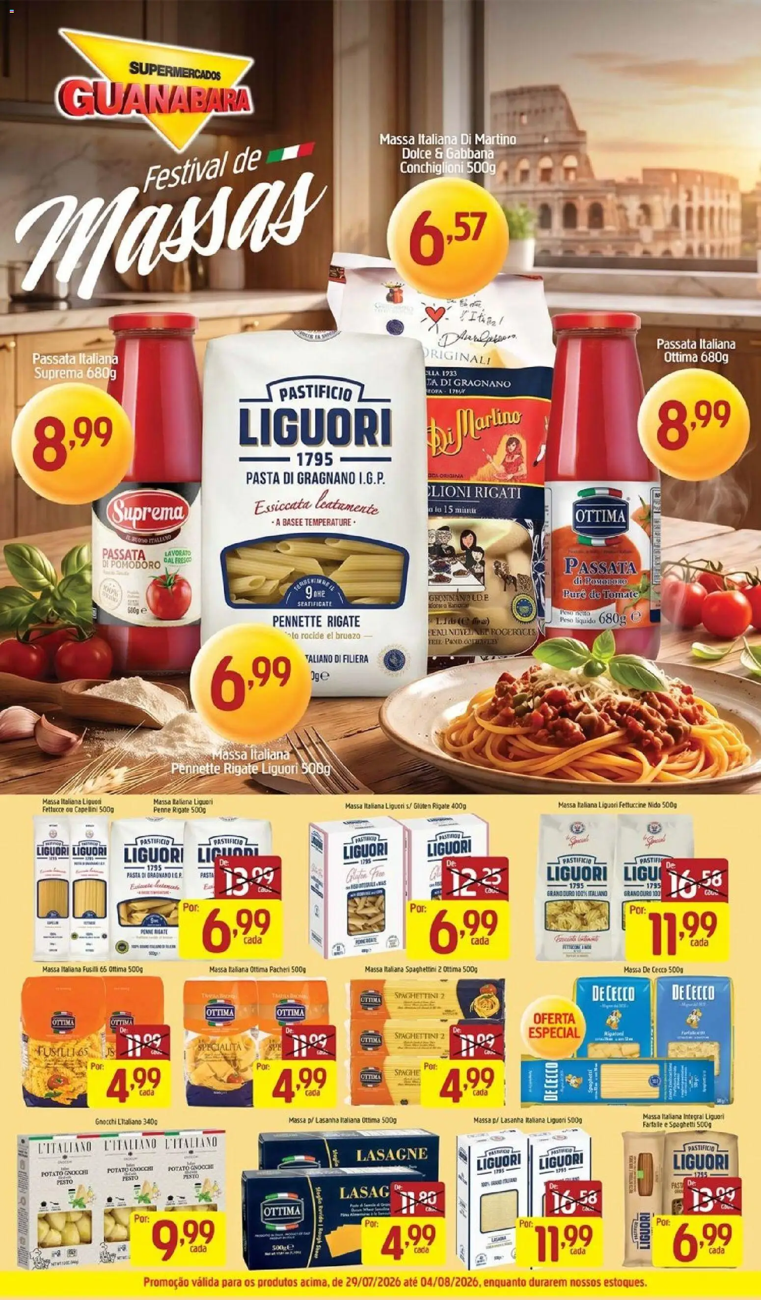 Supermercados Guanabara Folheto - válido de 29/07/2026 | Página: 15 | Produtos: Pasta, Massa, Lasanha