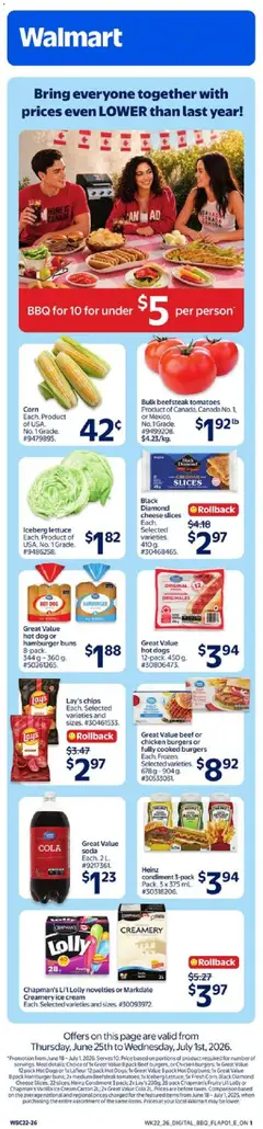 Preview of Chapman's Li'l Lolly novelties or Creamery ice cream, Each. Selected varieties and sizes. #30093972. from shop Walmart valid from Jun 25, 2026 | Page: 2