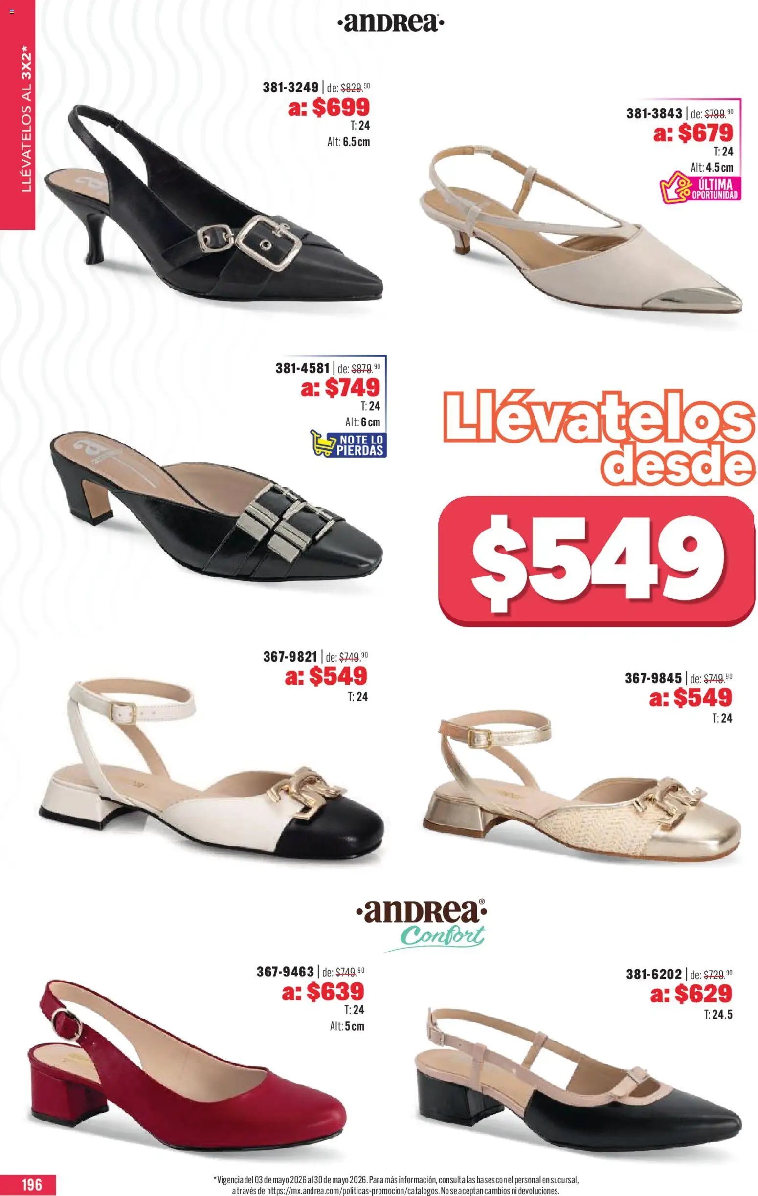 Nuevas ofertas de Andrea válidas en toda la República Mexicana desde el 03.05.2026. ¡Encuentra las mejores ofertas en Andrea catálogo Outlet! | Página: 196