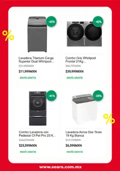 Vista previa de Sears promociones, nuevo folleto de la tienda, válido en México a partir del 24/07/2026 | Página: 2 | Productos: Lavadora