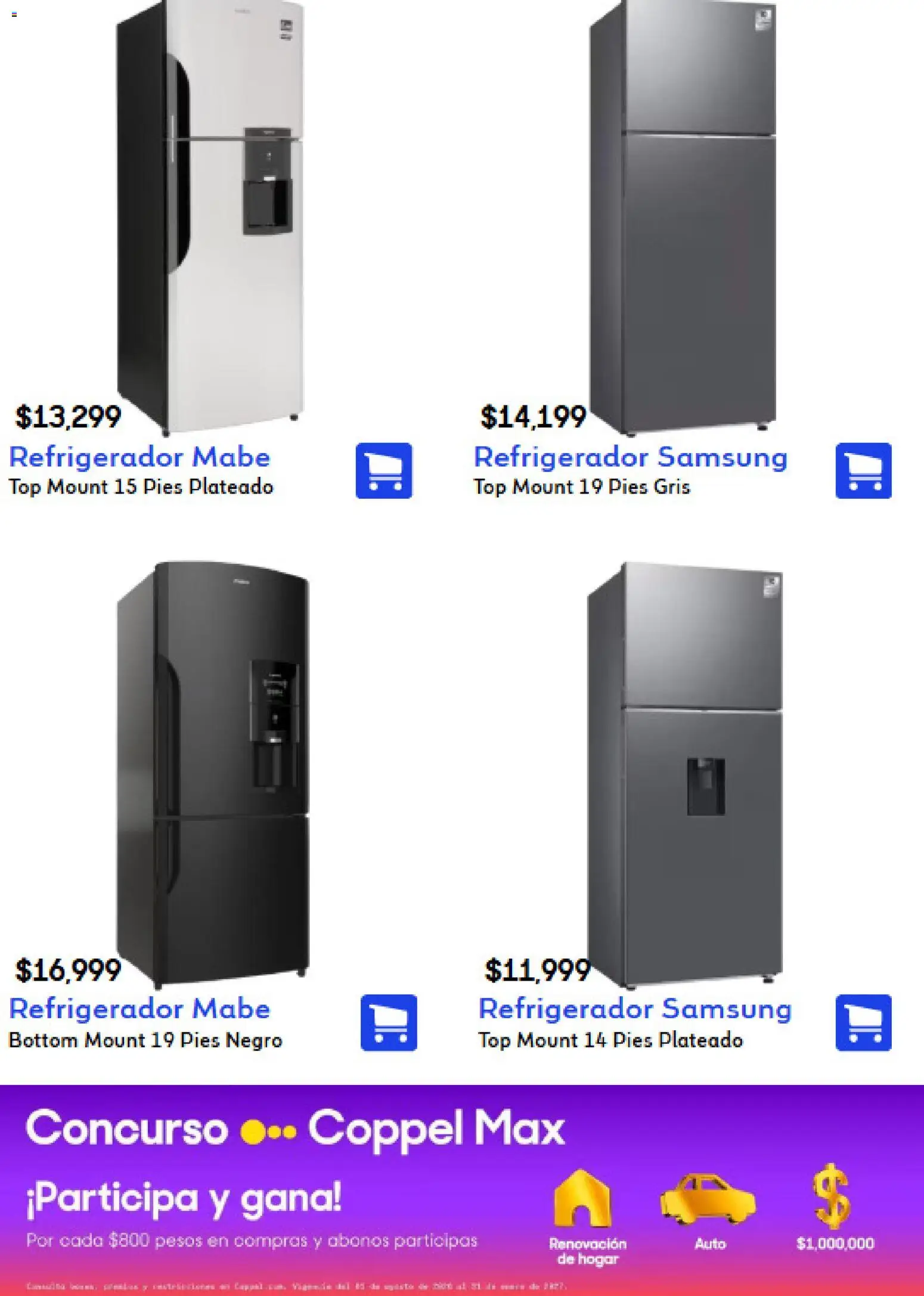 Coppel catálogo │ válido desde el 01/09/2026 | Página: 20 | Productos: Top, Refrigerador