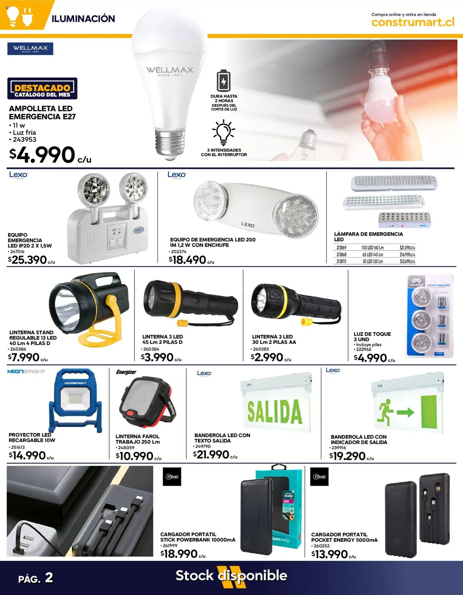 Construmart Ofertas │ válido desde el 30.06.2026 | Página: 2 | Productos: Interruptor, Cargador, Pilas, Linterna