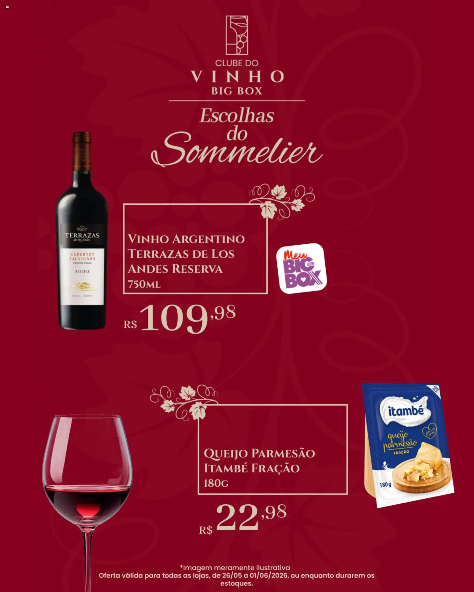 Big Box Folheto - válido de 26.05.2026 | Página: 2 | Produtos: Queijo, Vinho, Parmesão, Queijo parmesão