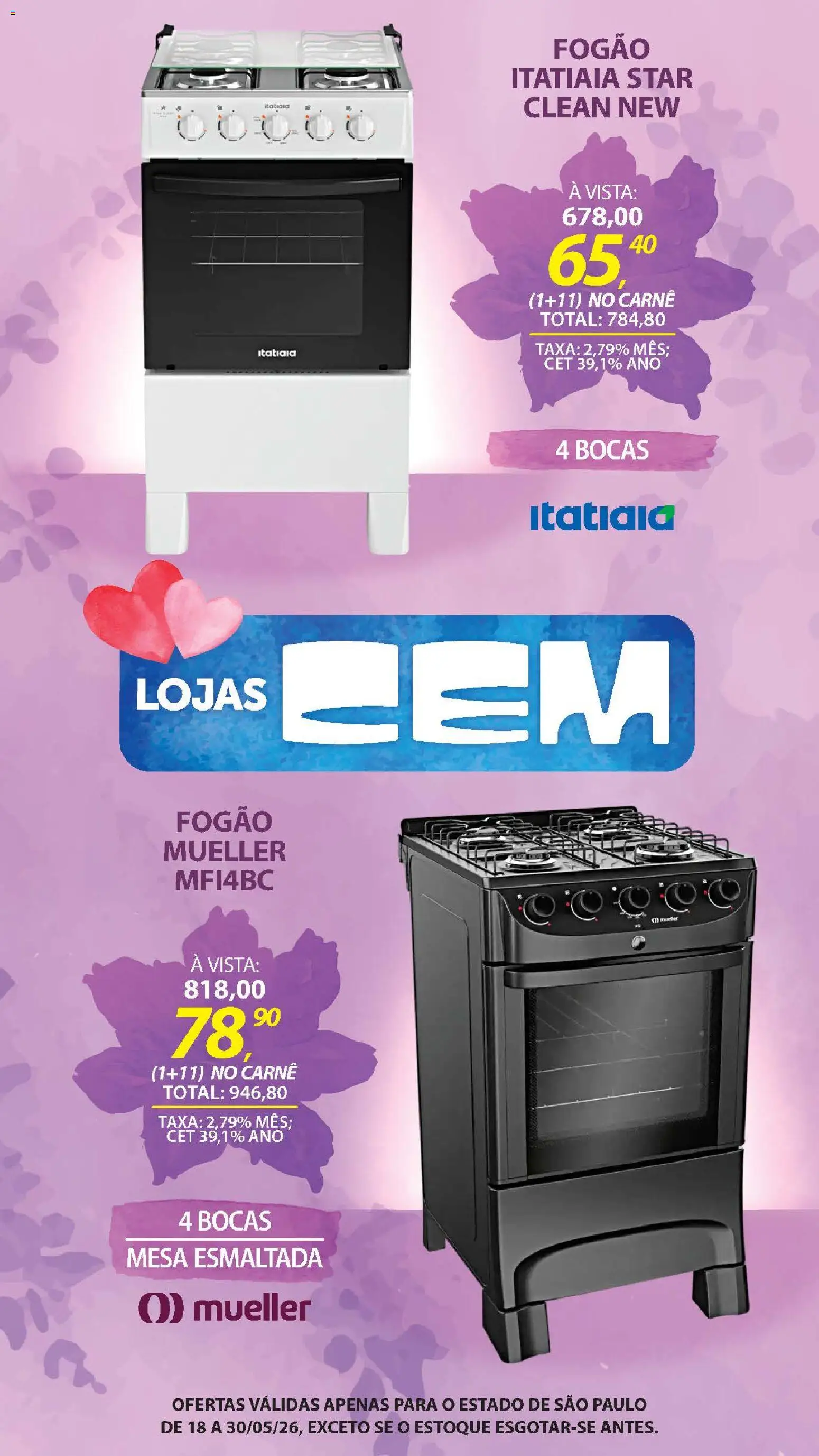 Lojas Cem - Ofertas atuais de 18/05/2026 ? Não perca as melhores promoções! | Brasil