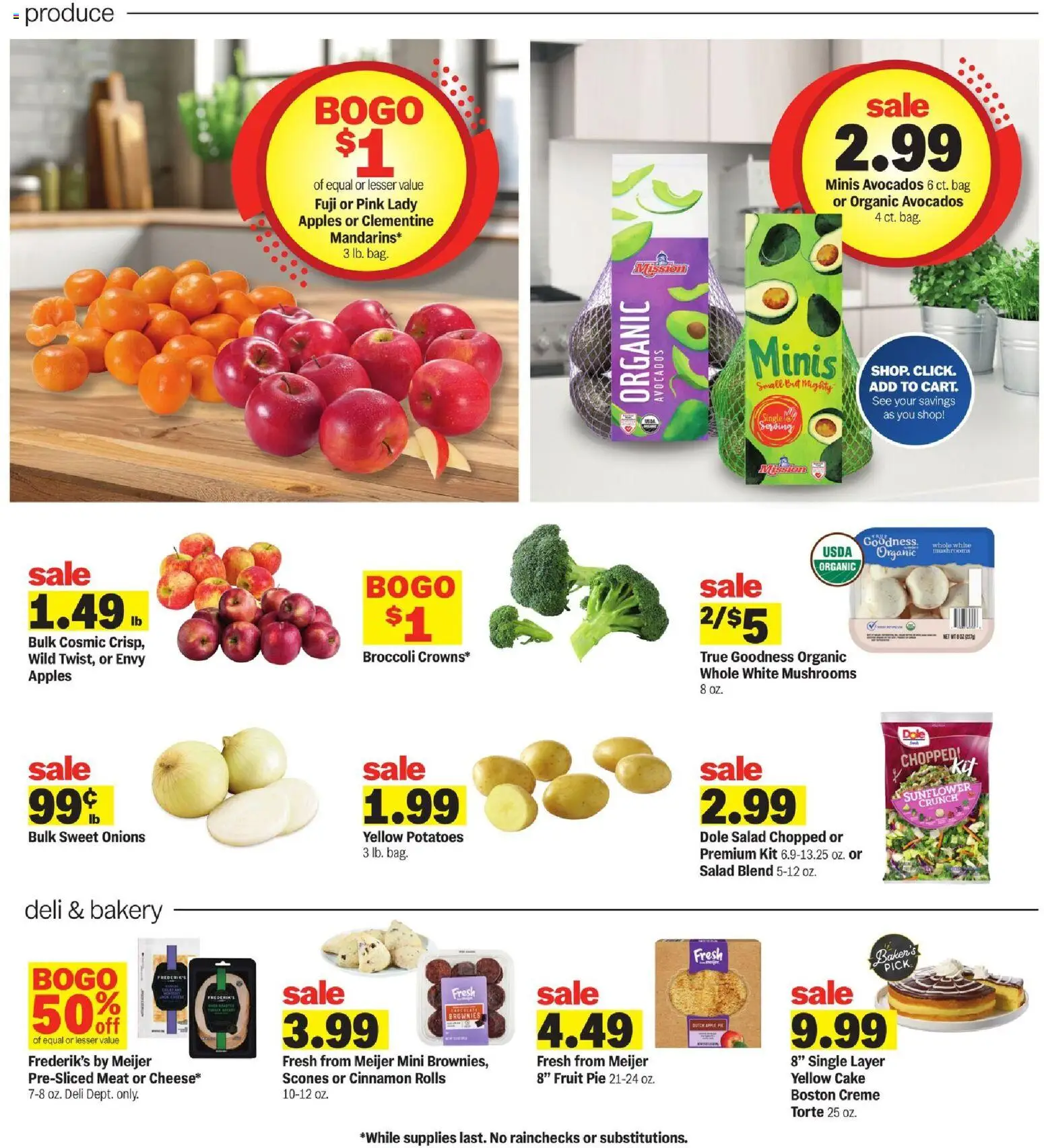 Meijer Weekly Ad - valid from 11.03.2026 | Page: 6 | Products: Broccoli, Apples, Salad, Potatoes