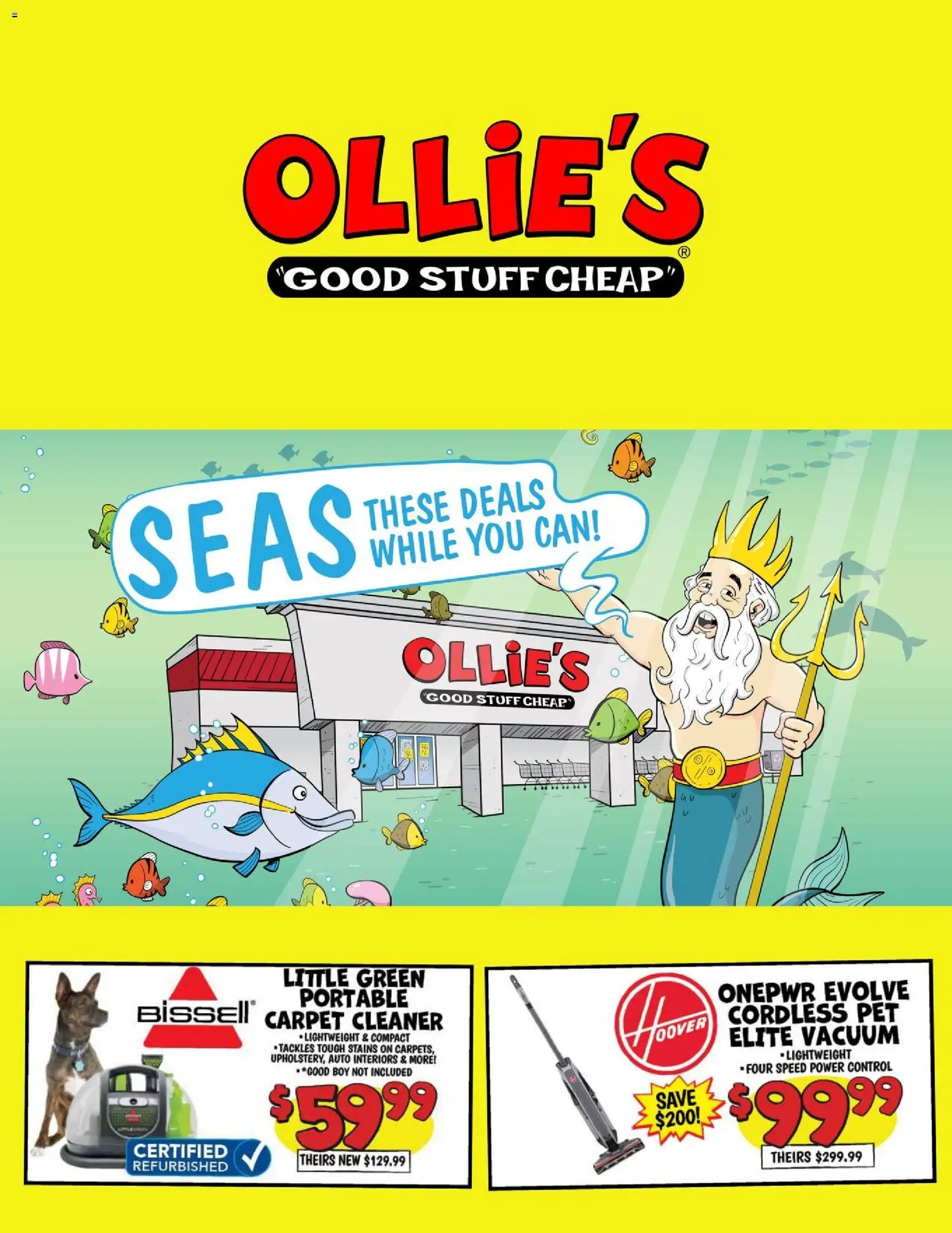 Ollie's Weekly Ad - valid from 07/14/2026 | Page: 1 | Products: Vacuum, Carpet