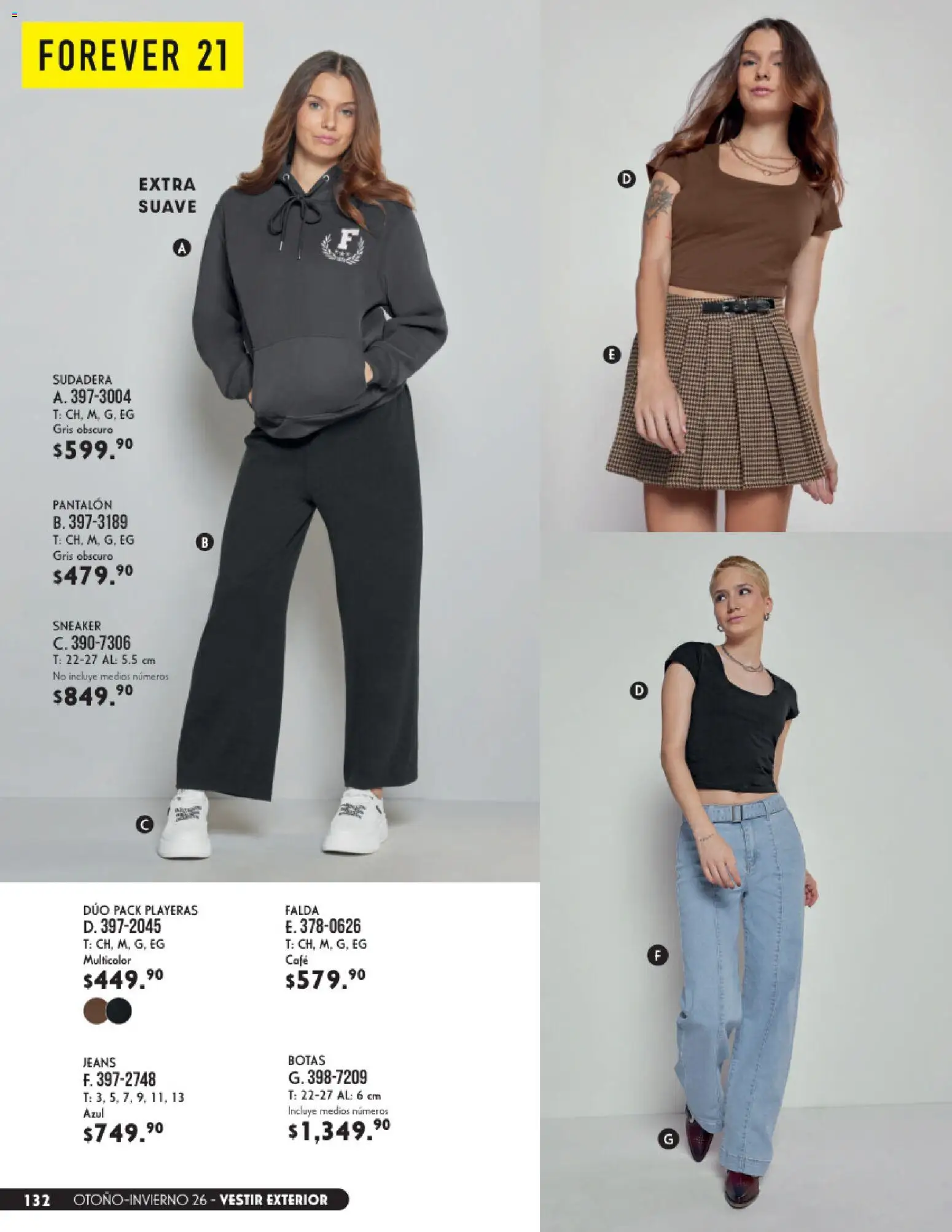 Nuevas ofertas de Andrea válidas en toda la República Mexicana desde el 23/08/2026. ¡Encuentra las mejores ofertas en Andrea catálogo Vestir! | Página: 132 | Productos: Botas, Café, Sudadera, Falda