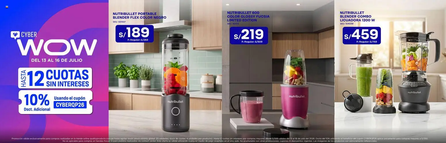 Catálogo Quality Products válido desde 13/07/2026 | Página: 5 | Productos: Licuadora