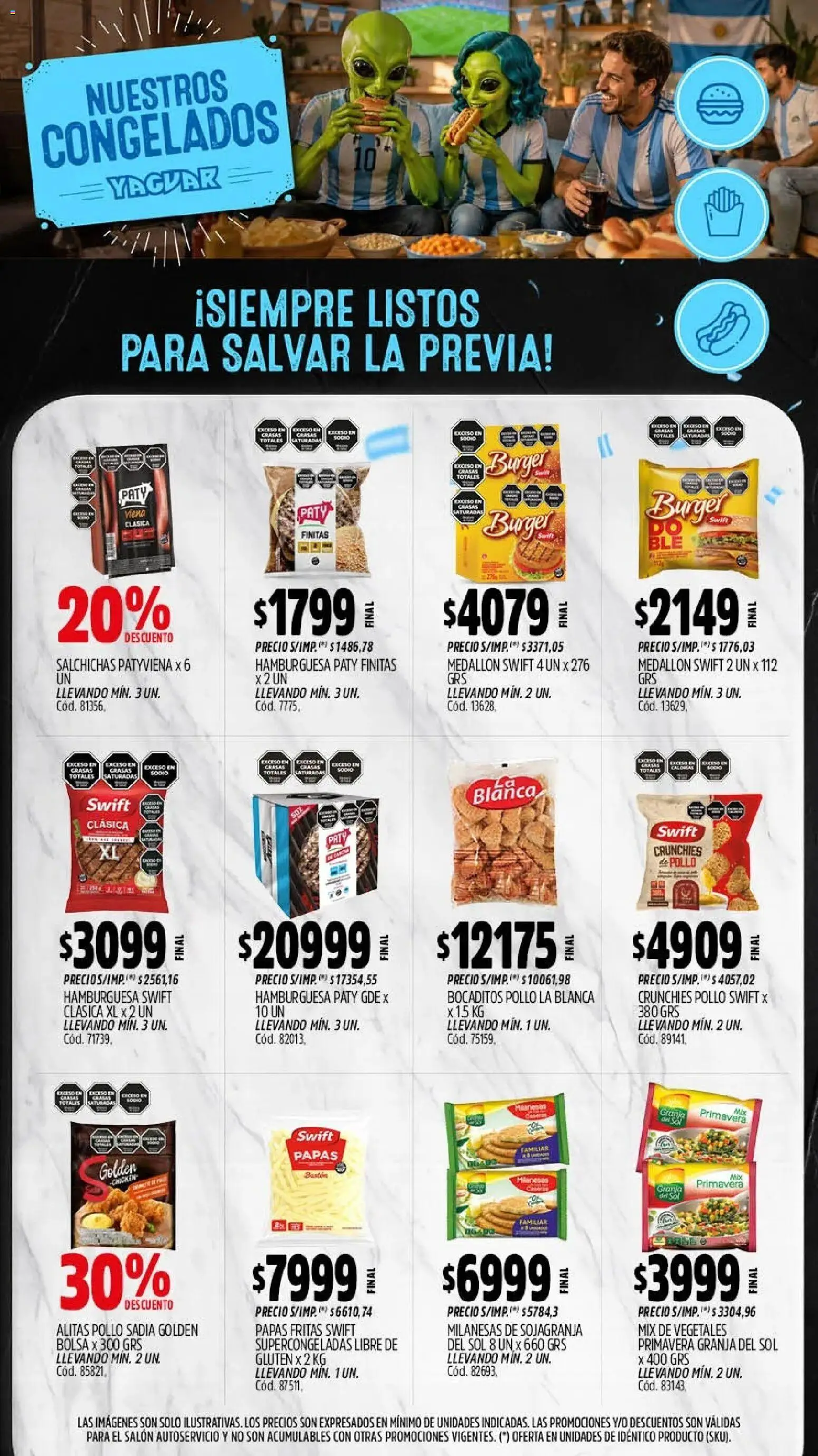 Yaguar - Oferta Semanal Salta │ válido desde el 06/07/2026 | Página: 9 | Productos: Bolsa, Pollo, Papas fritas
