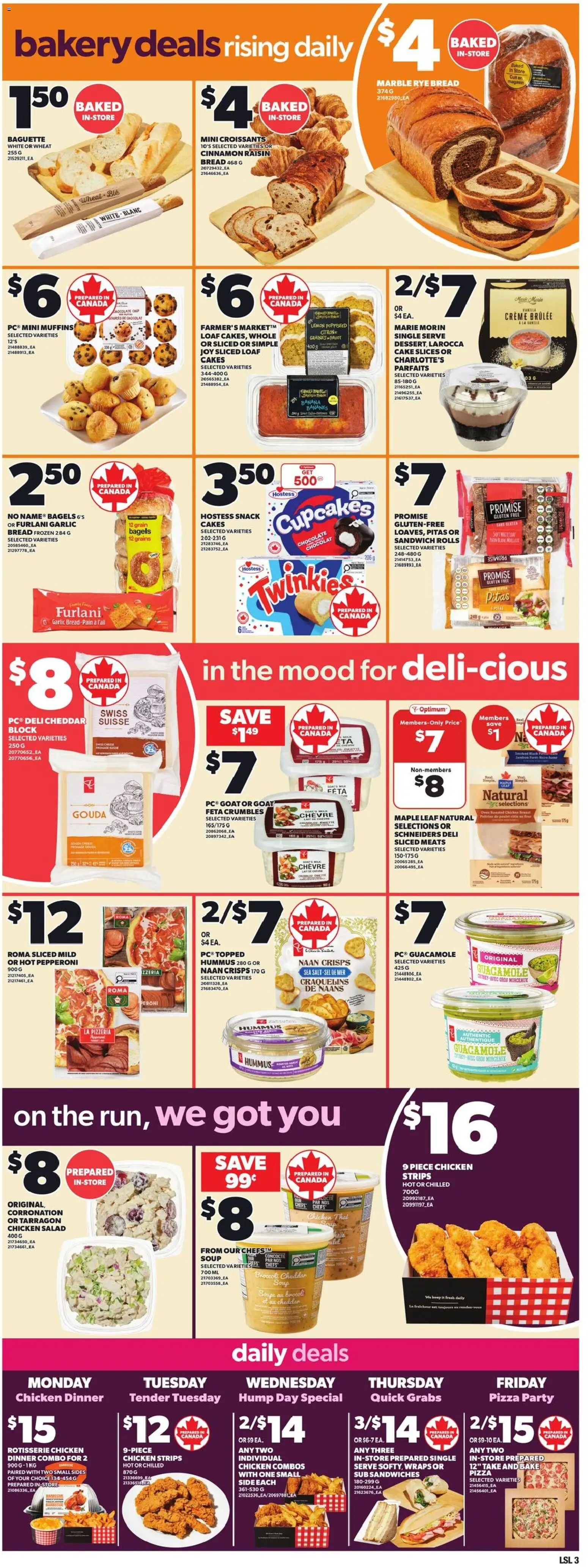 Loblaws flyer valid from 09.04.2026 | Page: 6 | Products: Bakery, Bread, Pizza, Chicken