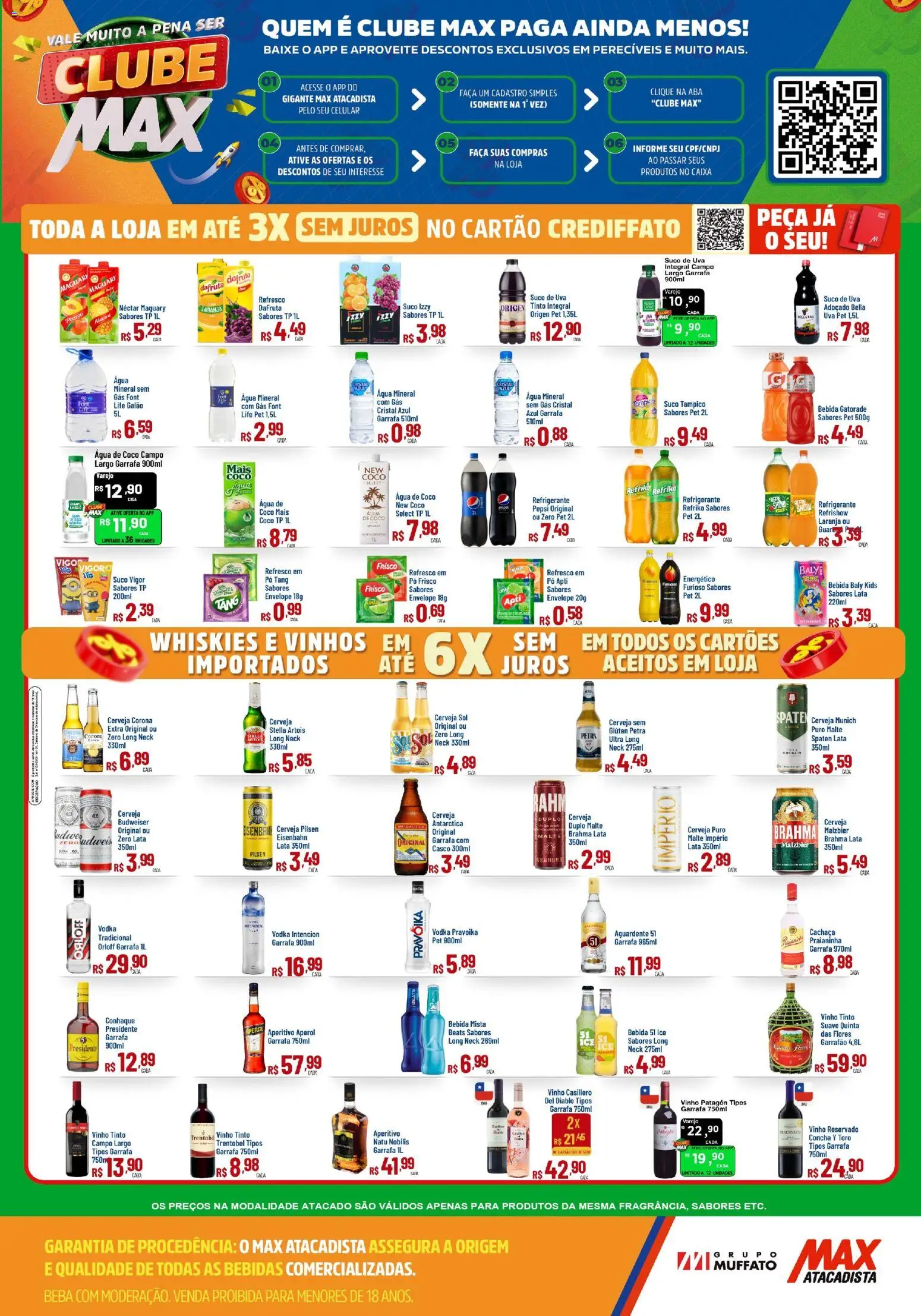 Max Atacadista Folheto - válido de 25/07/2026 | Página: 4 | Produtos: Frisco, Gatorade, Cachaça, Cerveja