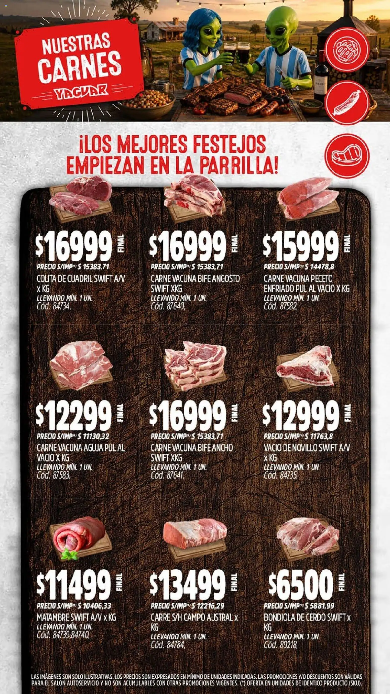 Yaguar - Oferta Semanal Córdoba │ válido desde el 06/07/2026 | Página: 6 | Productos: Parrilla, Cerdo