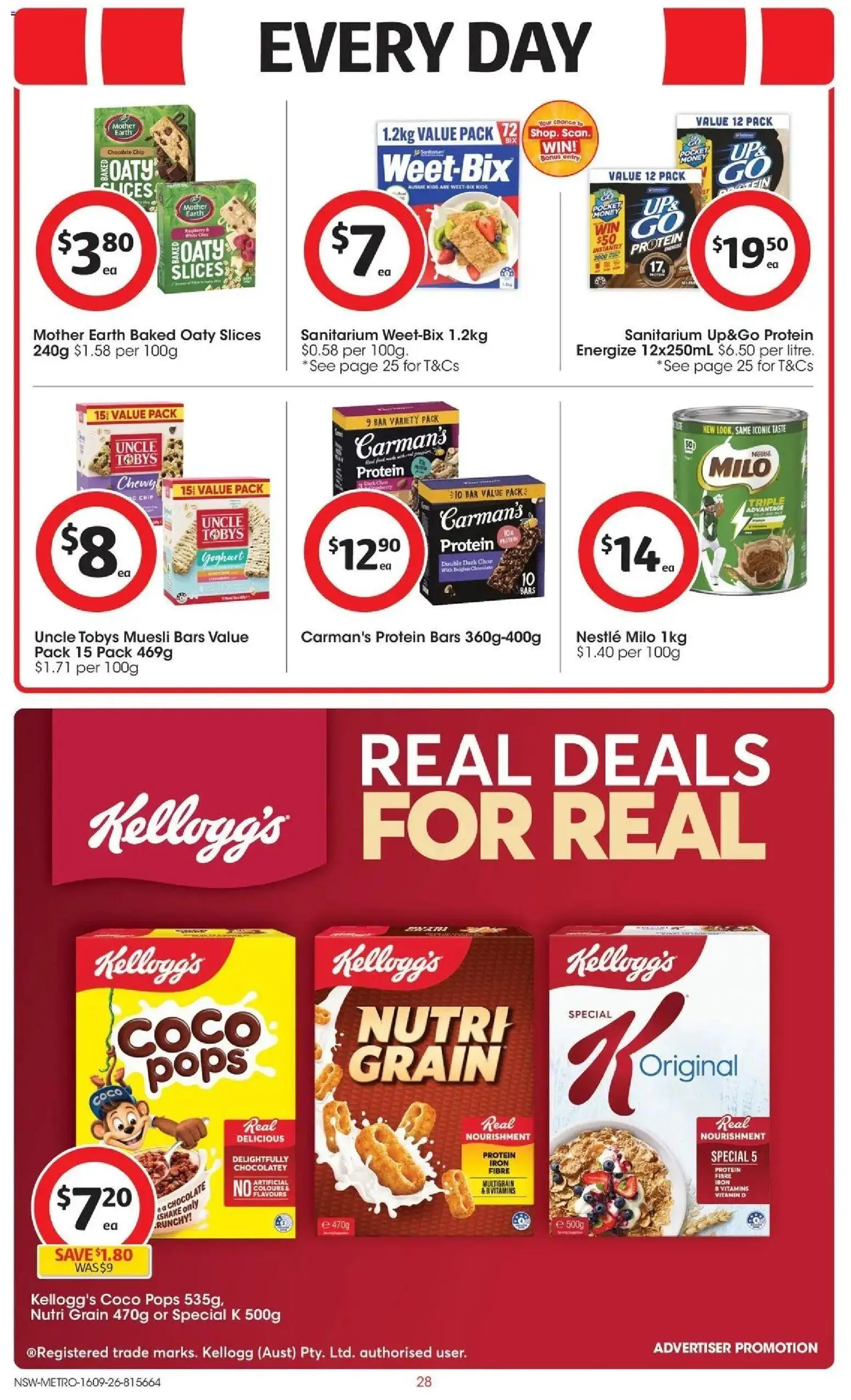 Coles catalogue - valid from 16/09/2026 | Page: 28 | Products: Chocolate, Protein drink, Cereal, Iron