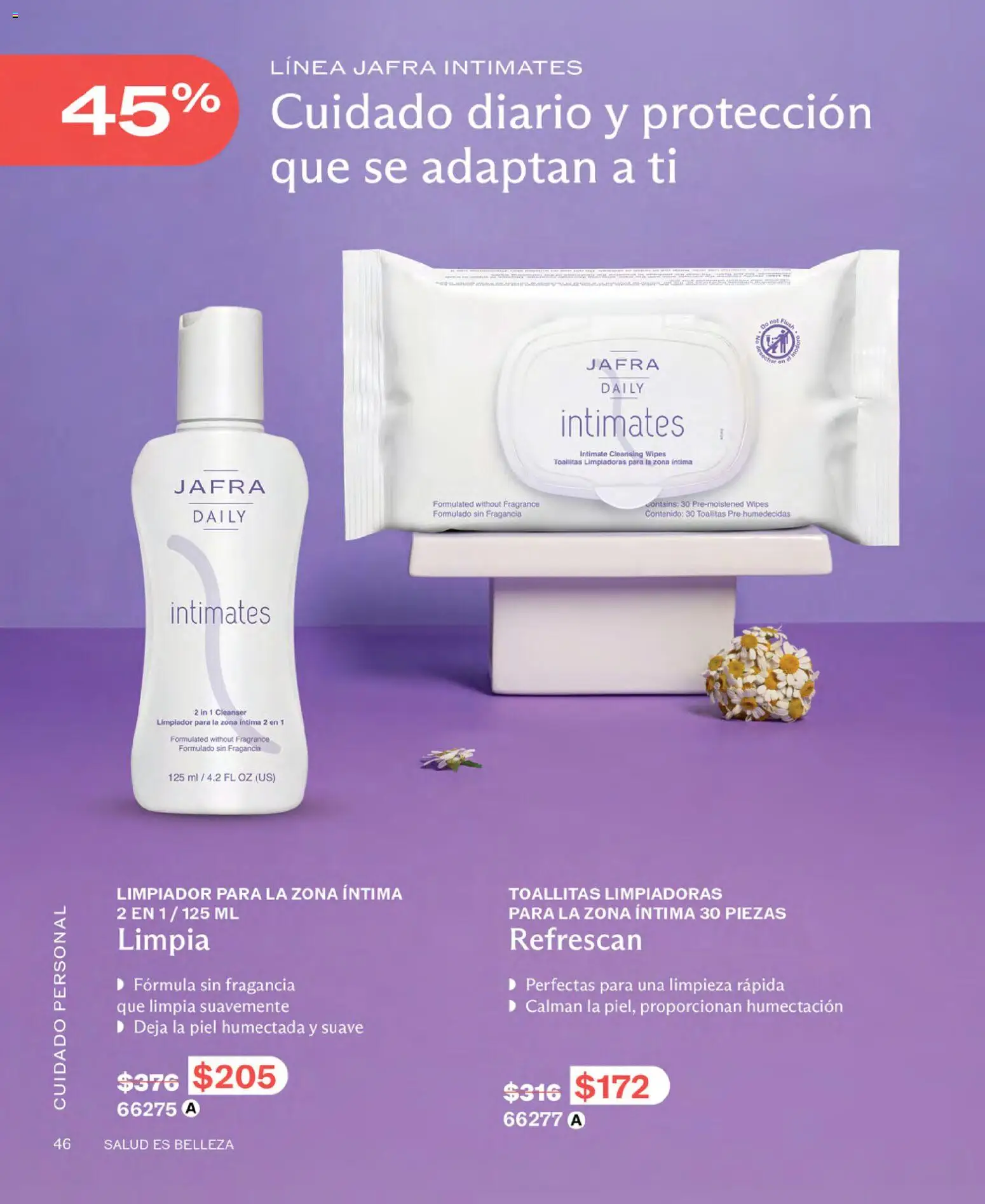 Nuevas ofertas de JAFRA válidas en toda la República Mexicana desde el 01.06.2026. ¡Encuentra las mejores ofertas en JAFRA catálogo! | Página: 46 | Productos: Limpiador, Fragancia